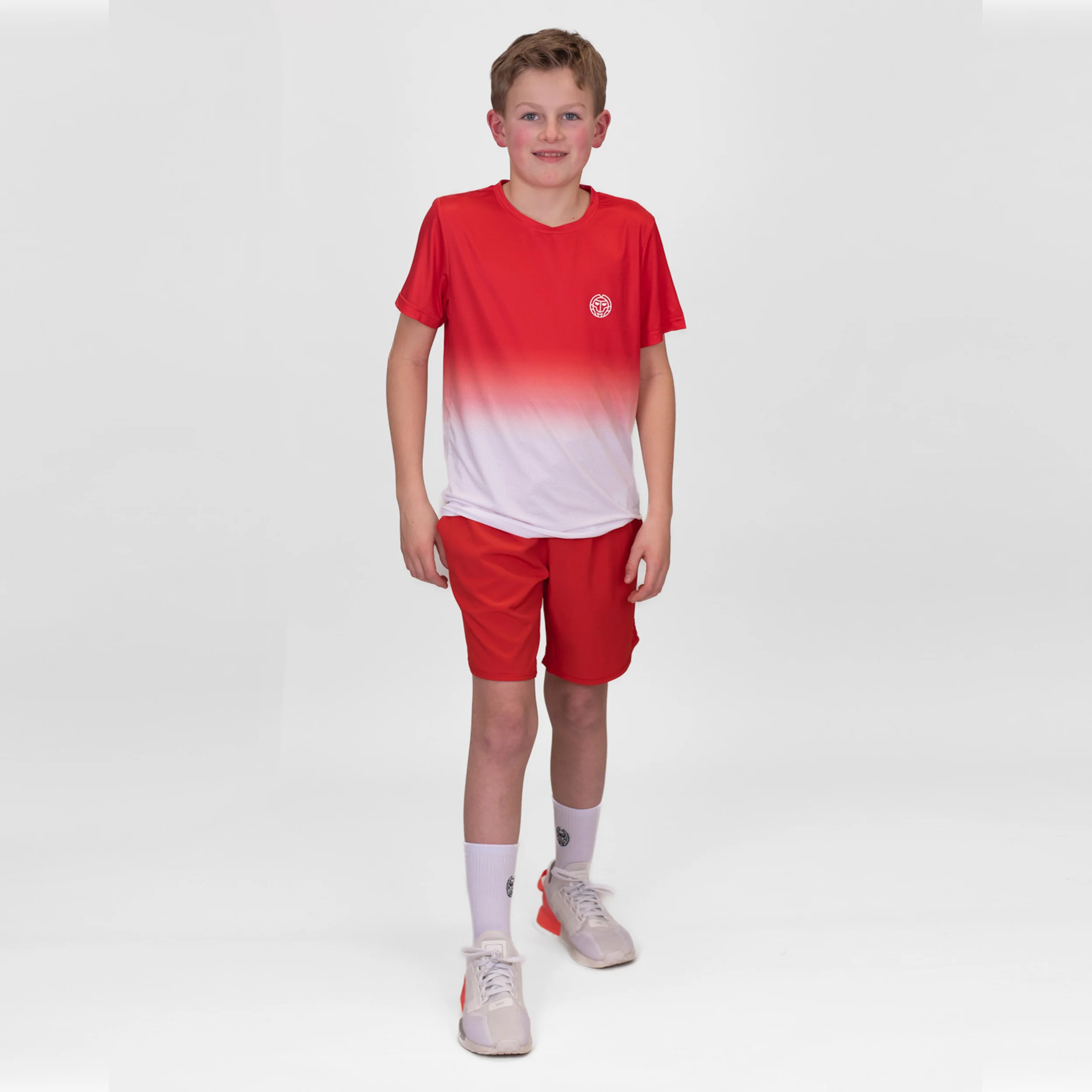 Crew Gradiant T-Shirt Jungen-Rot,Weiß - Image 8