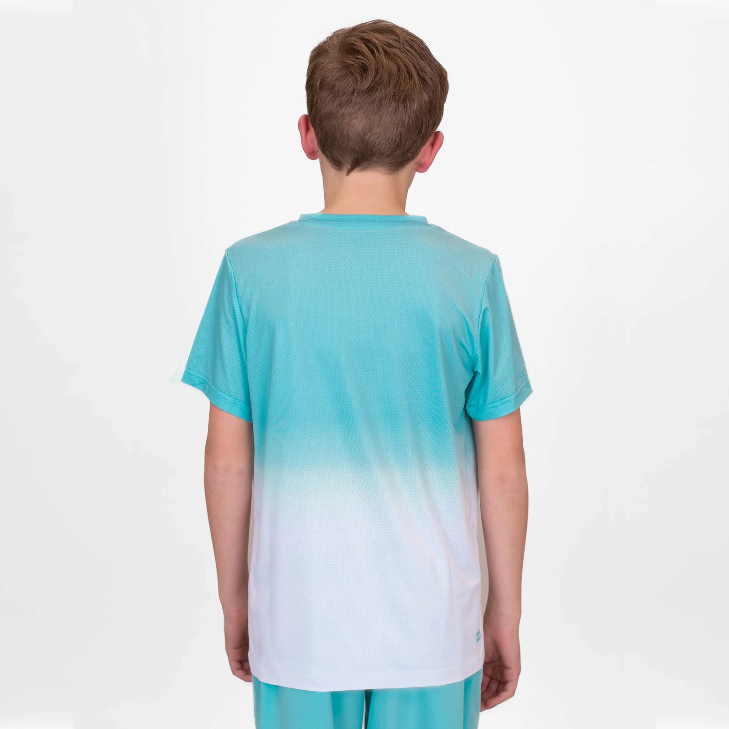 Crew Gradiant T-Shirt Jungen-Türkis,Weiß - Image 6