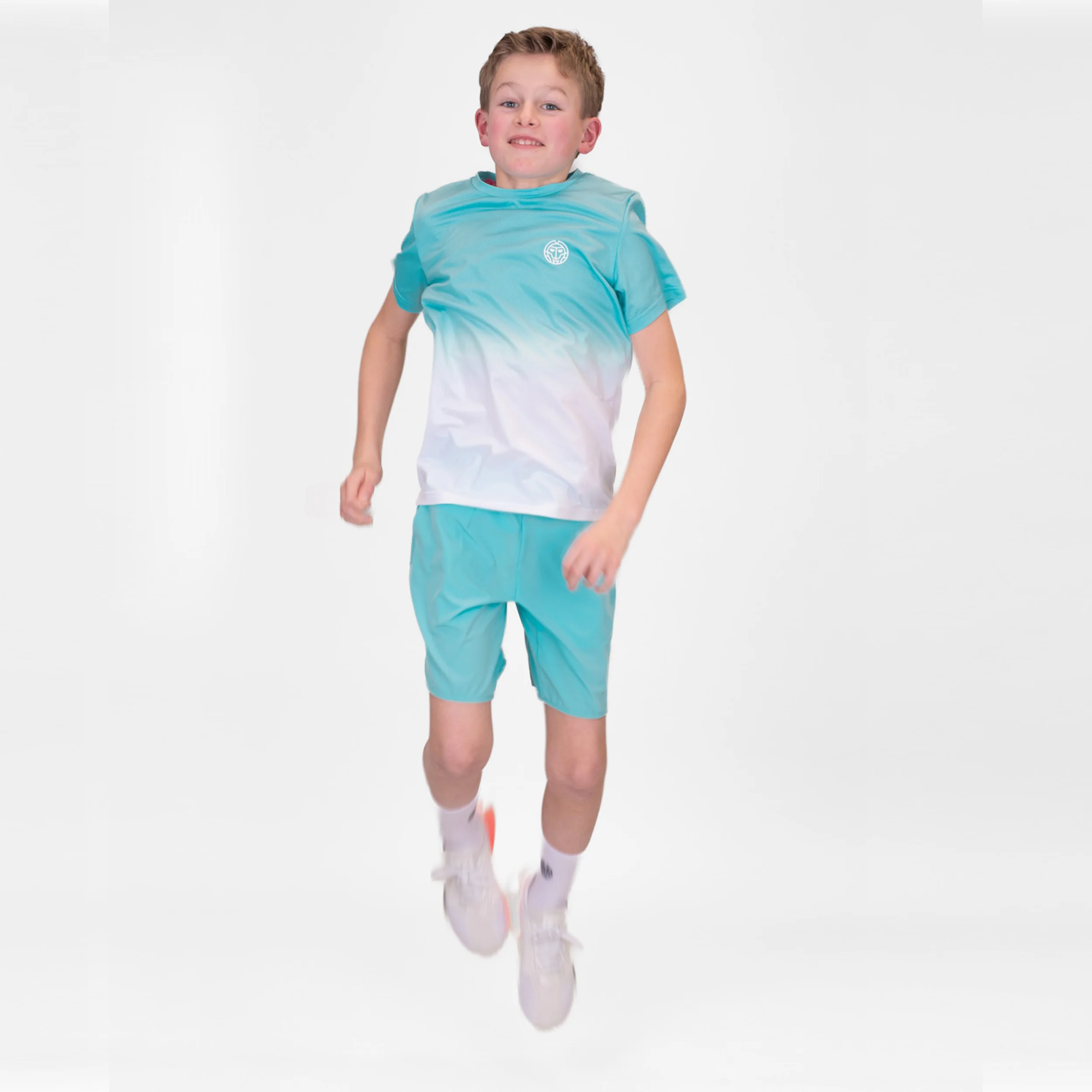 Crew Gradiant T-Shirt Jungen-Türkis,Weiß - Image 7
