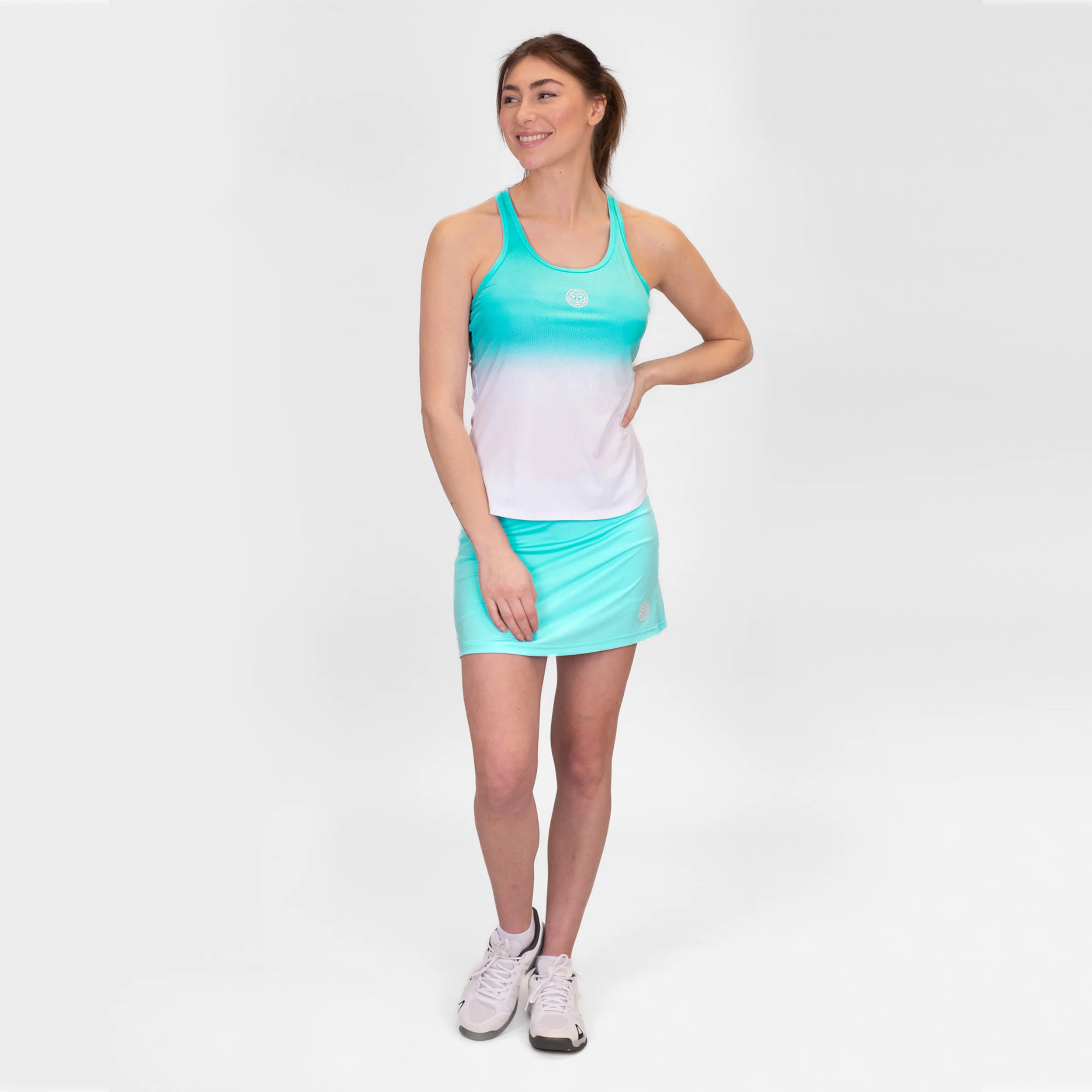 Crew Gradiant Tank-Top Damen-Türkis,Weiß - Image 8