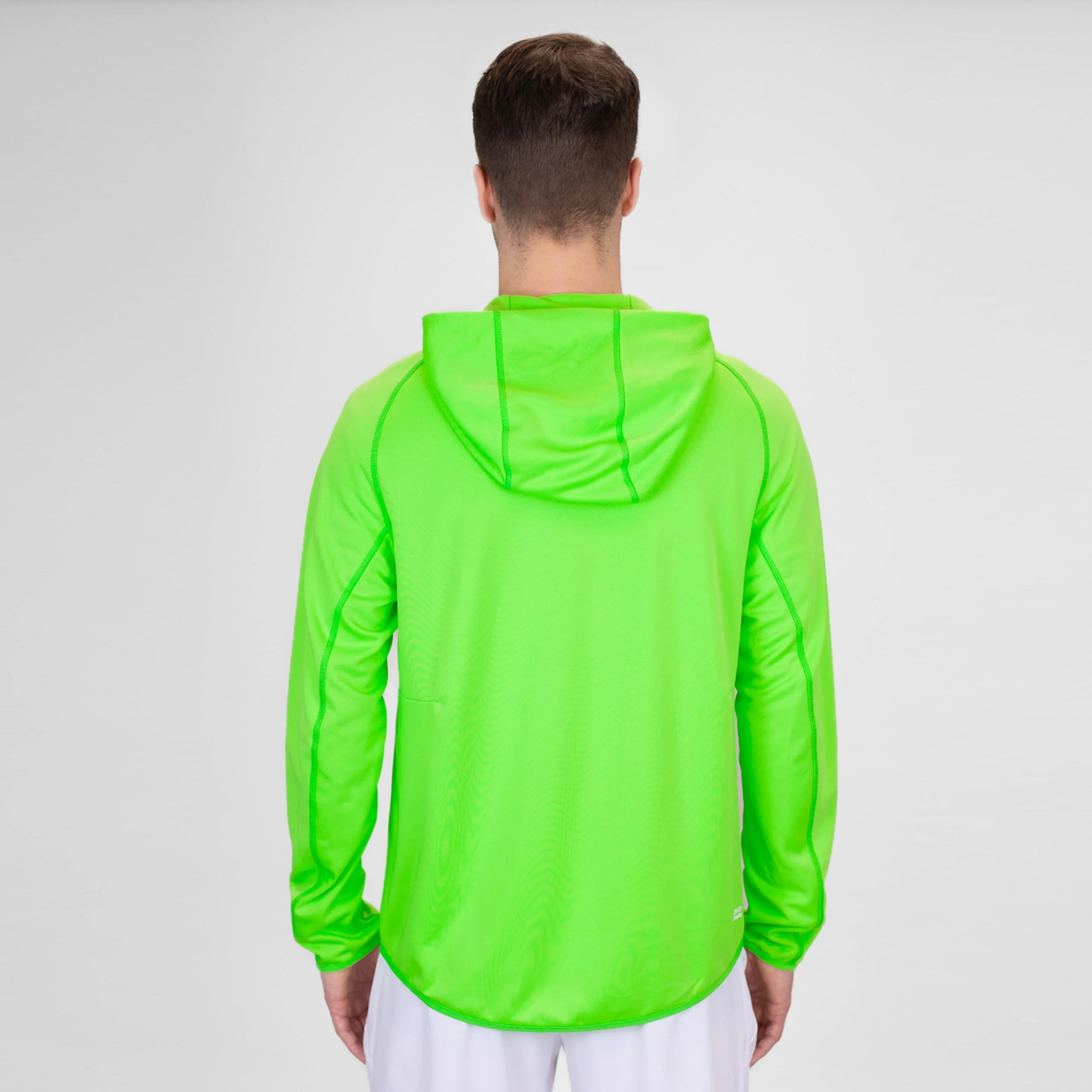 Crew Hood Sweatjacke Herren-Neongrün - Image 2