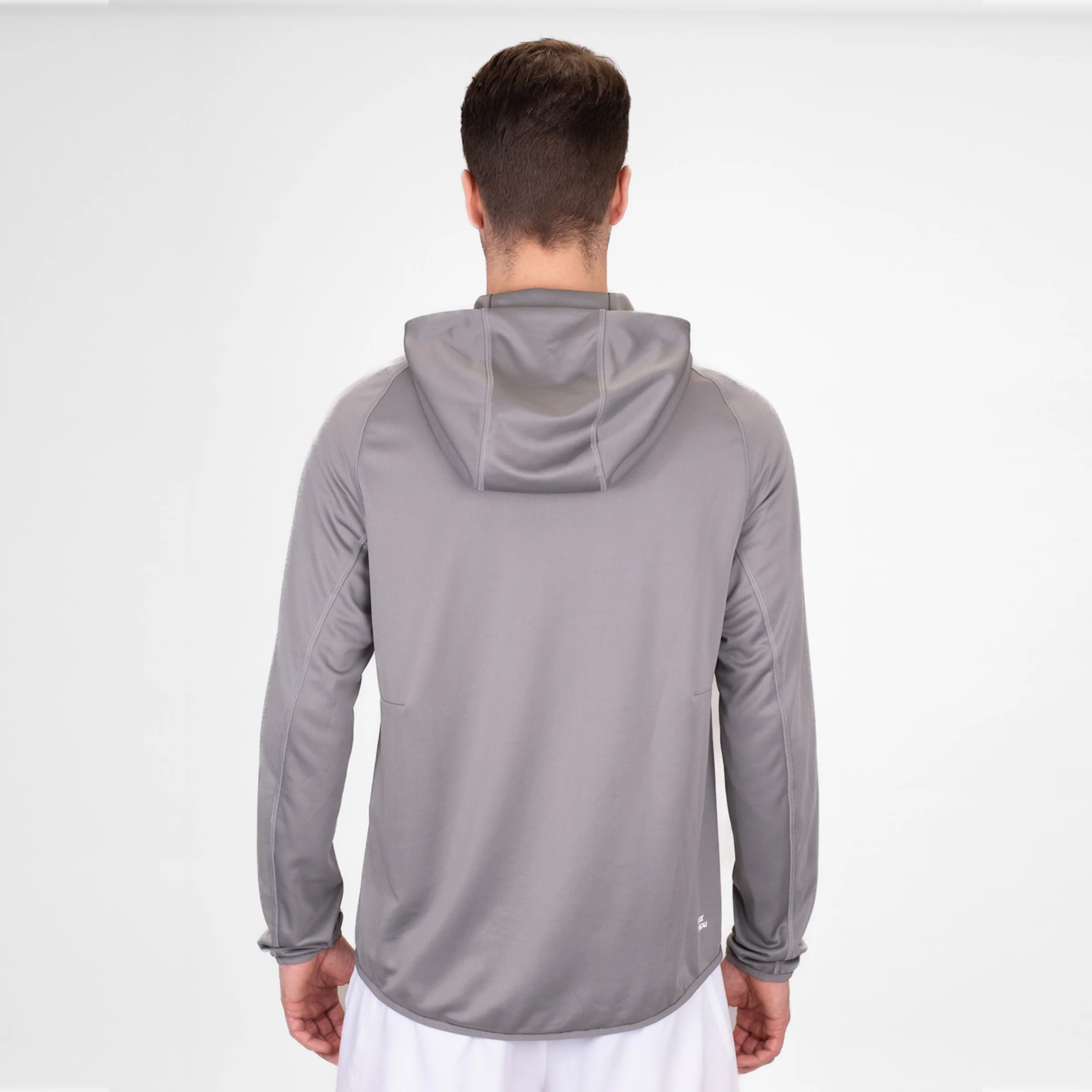 Crew Hood Trainingsjacke Herren-Grau - Image 7