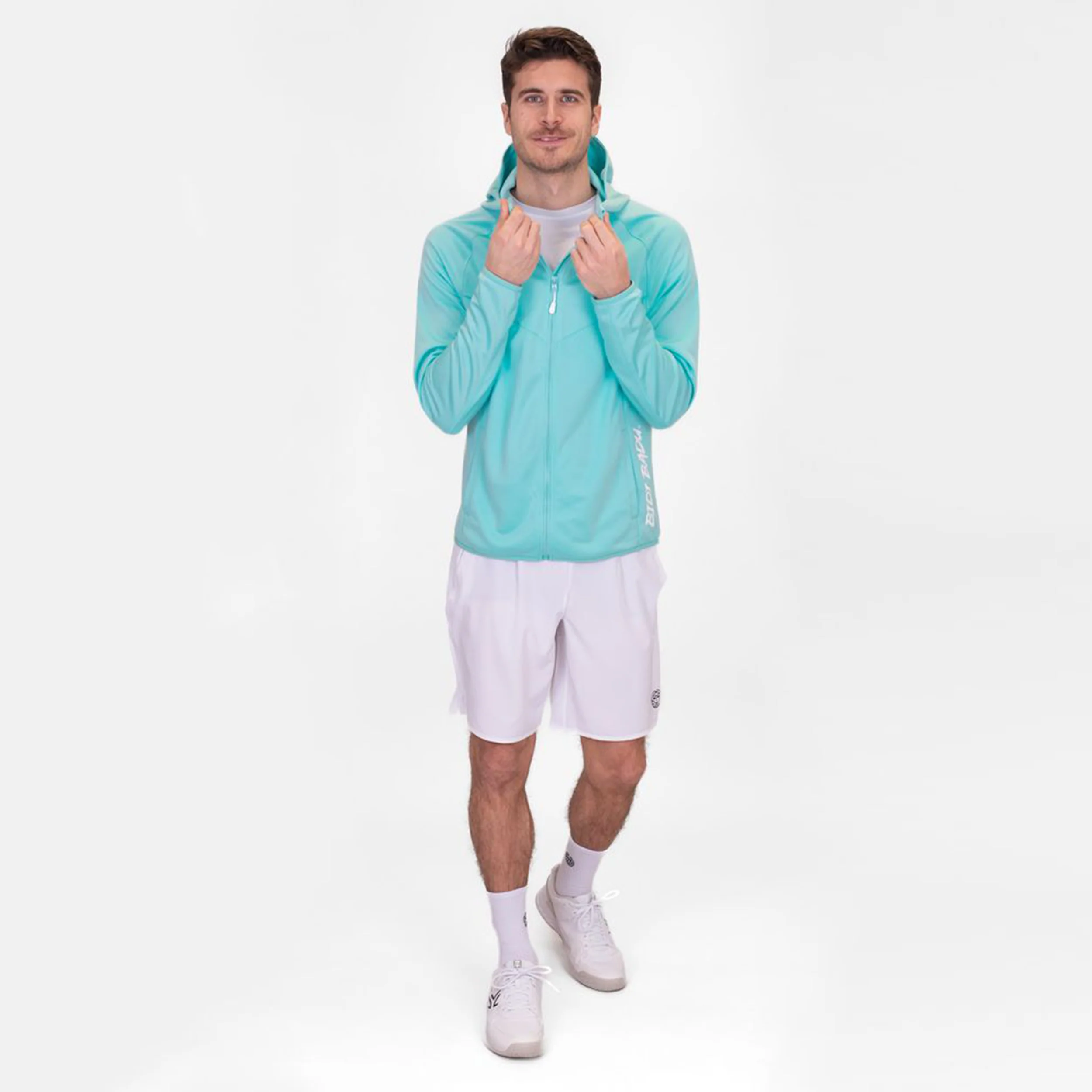 Crew Hood Trainingsjacke Herren-Türkis - Image 9