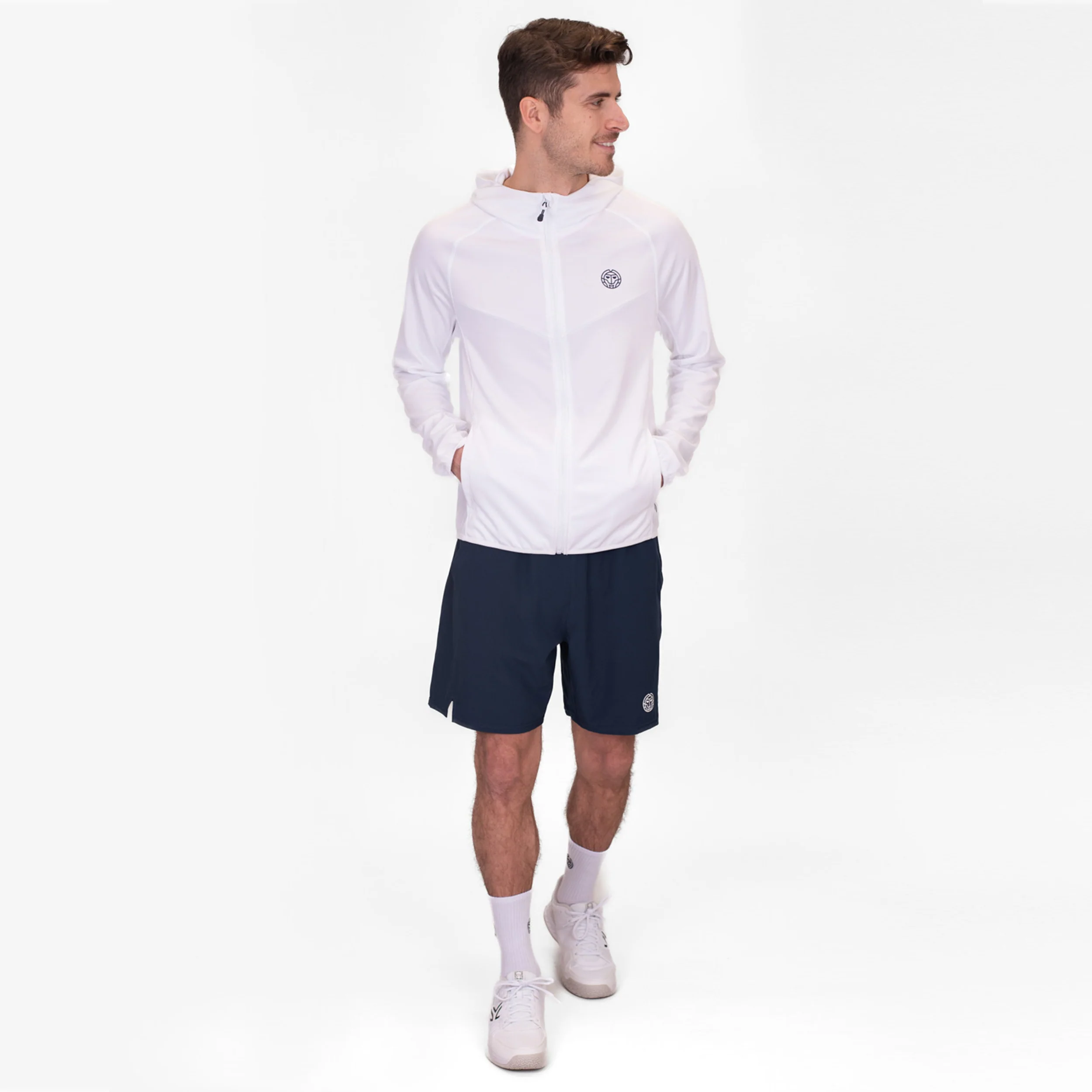 Crew Hood Trainingsjacke Herren-Weiß - Image 9