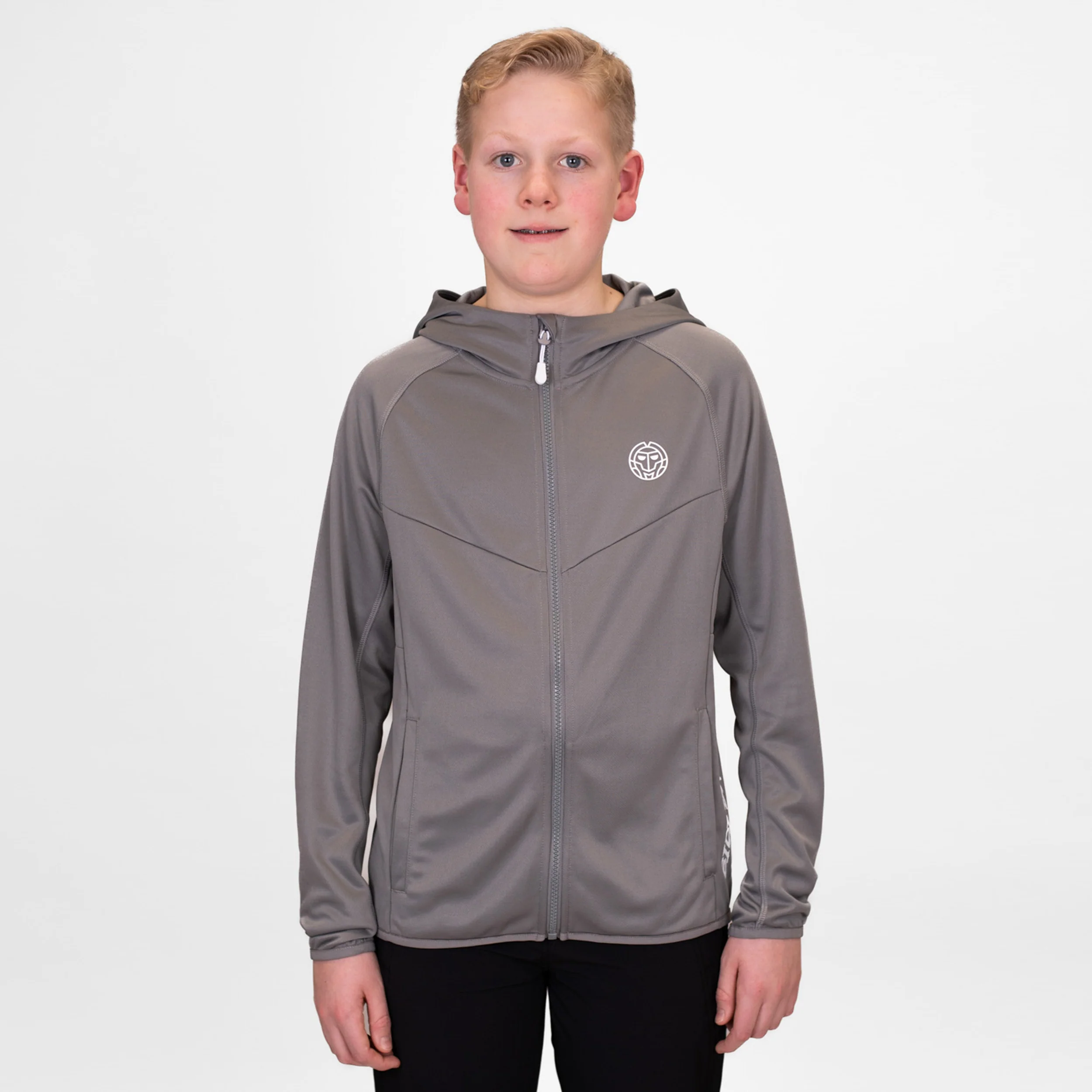 Crew Hood Trainingsjacke Jungen-Grau - Image 6