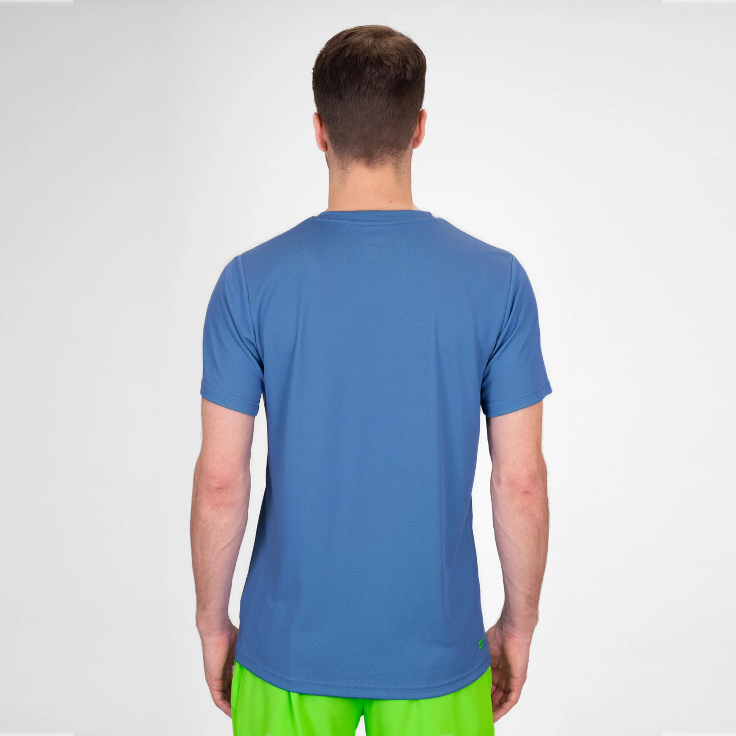 Crew Inside Out V-Neck T-Shirt Herren-Blau,Neongrün - Image 6