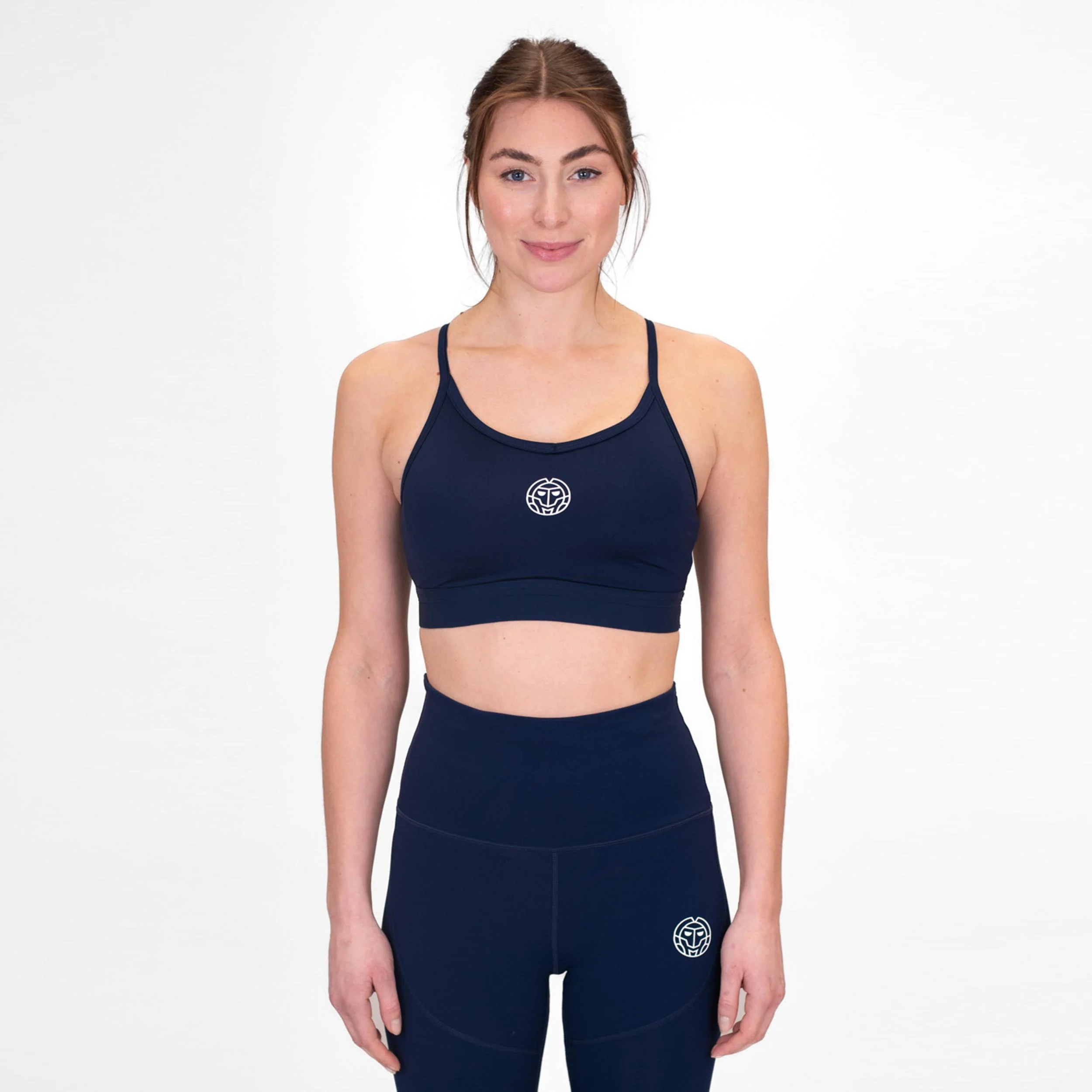 Crew Low Support Strappy Sport-BH Damen-Dunkelblau - Image 3