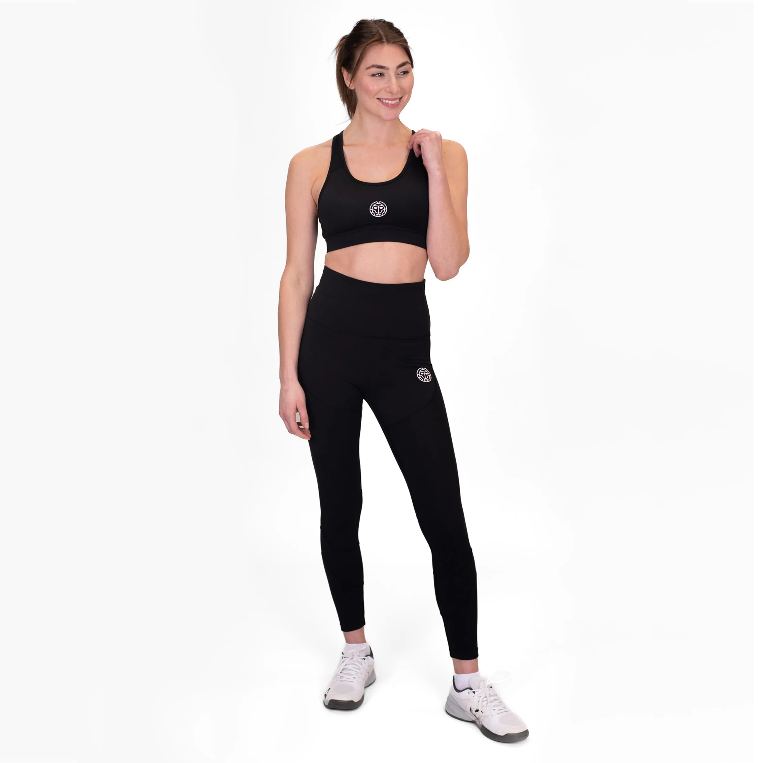 Crew Medium Support Sport-BH Damen-Schwarz - Image 7