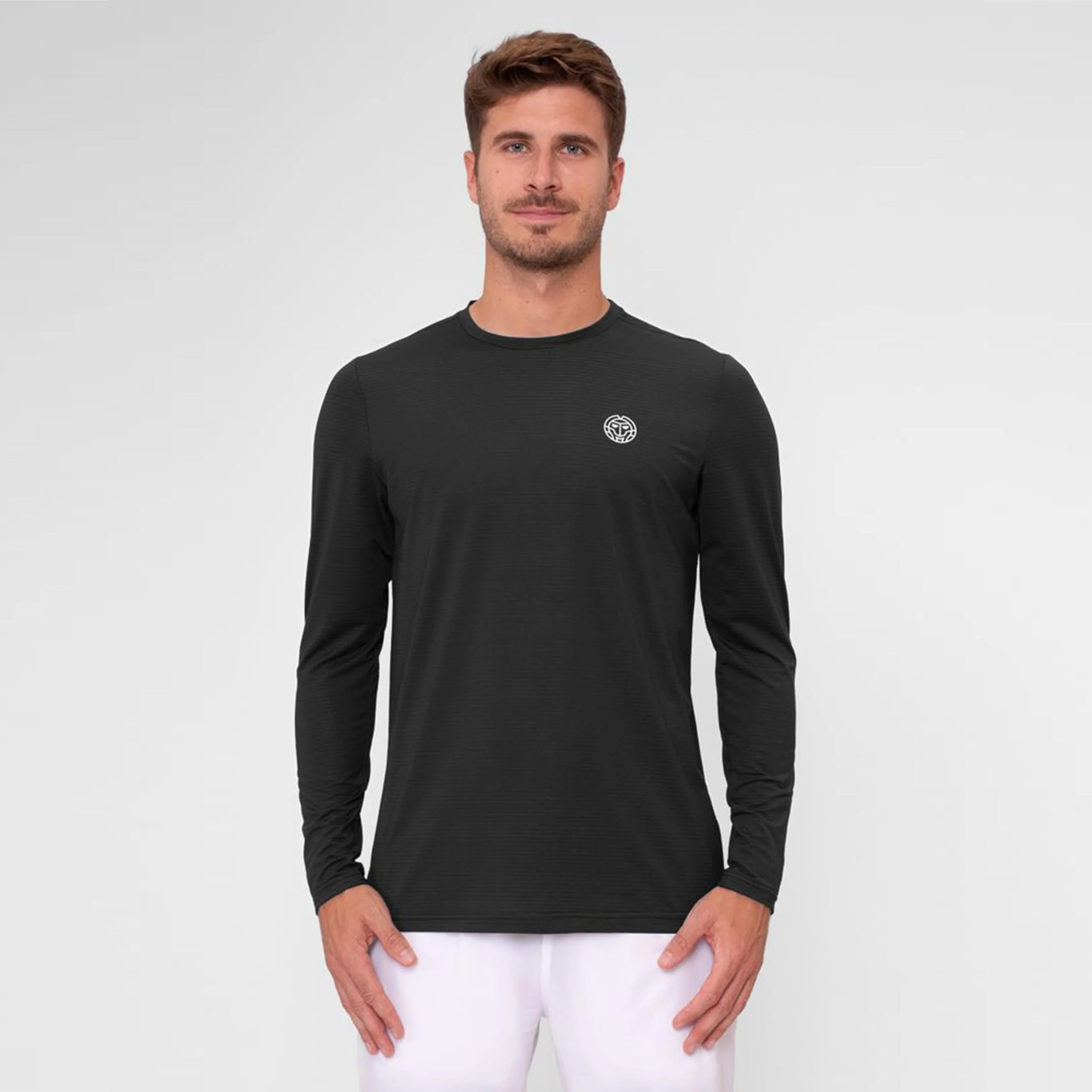 Crew Roundneck Longsleeve Herren-Schwarz