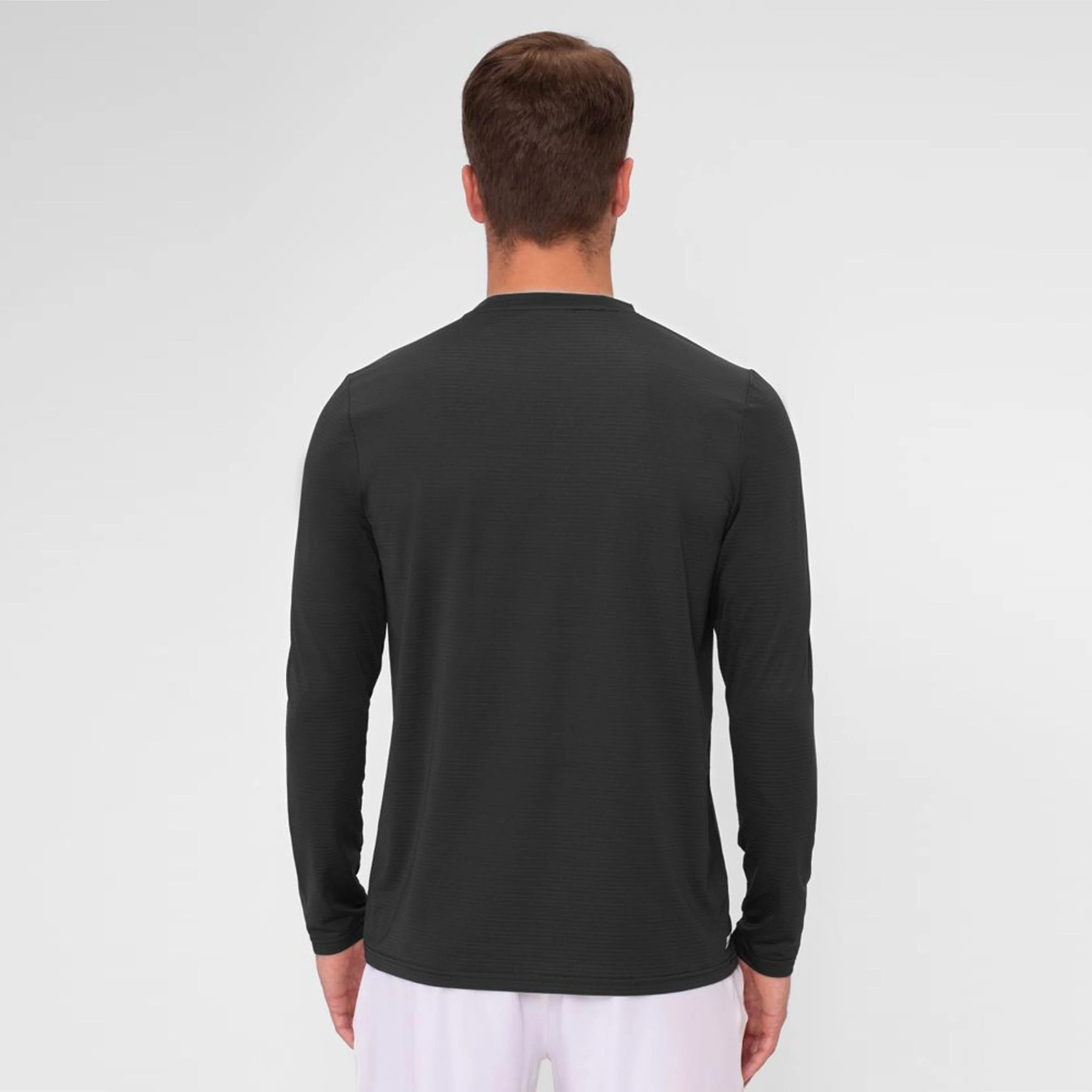 Crew Roundneck Longsleeve Herren-Schwarz - Image 2