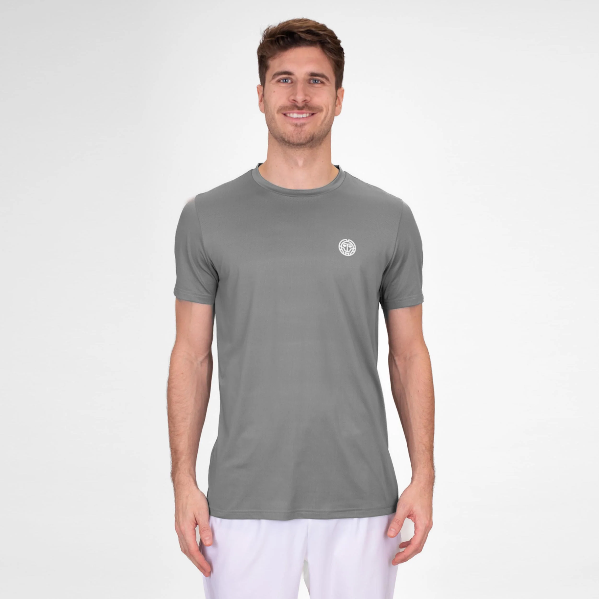 Crew T-Shirt Herren-Grau
