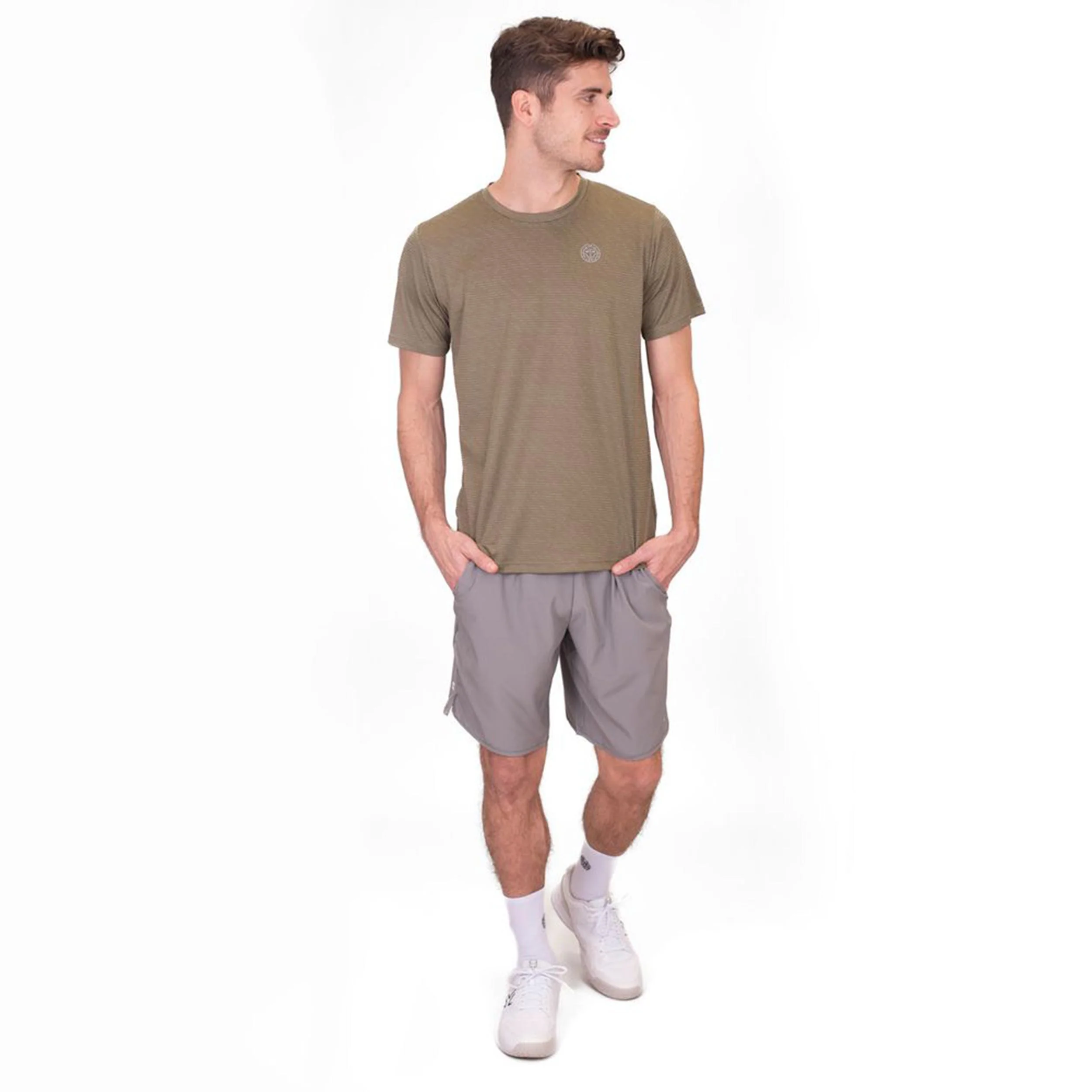 Crew Two Colored T-Shirt Herren-Oliv - Image 6