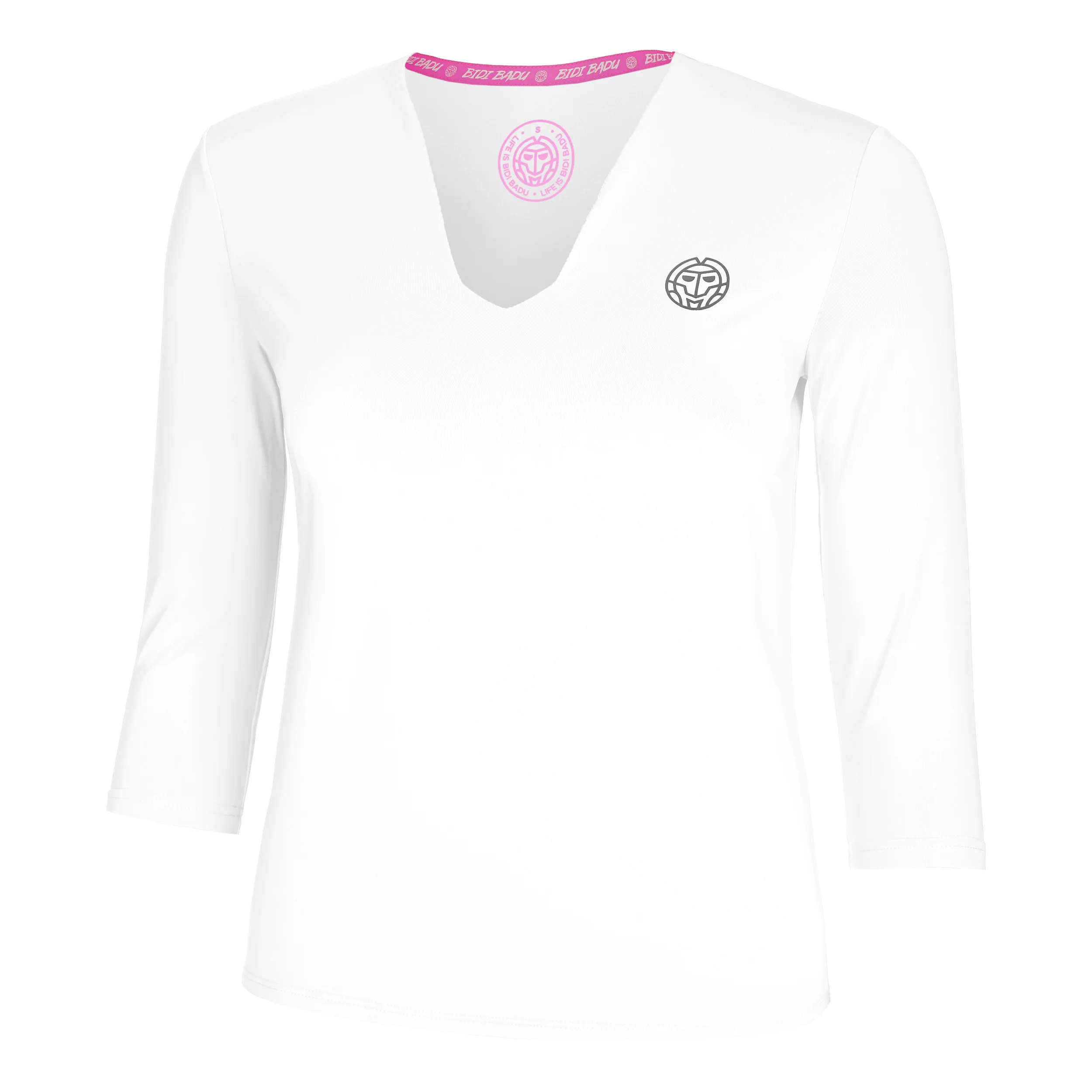 Crew V-Neck Longsleeve Damen-Weiß - Image 5