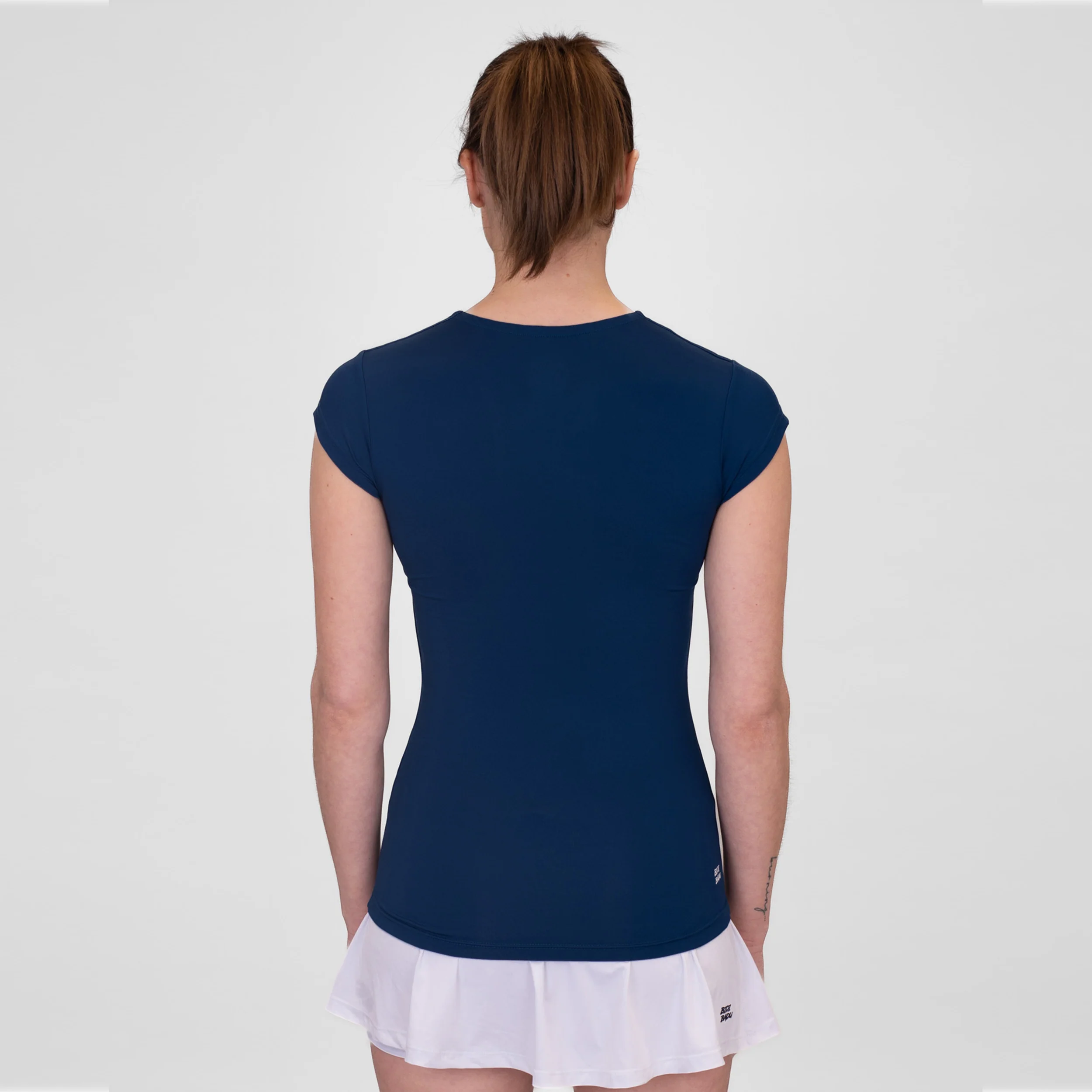 Crew V-Neck T-Shirt Damen-Dunkelblau - Image 2