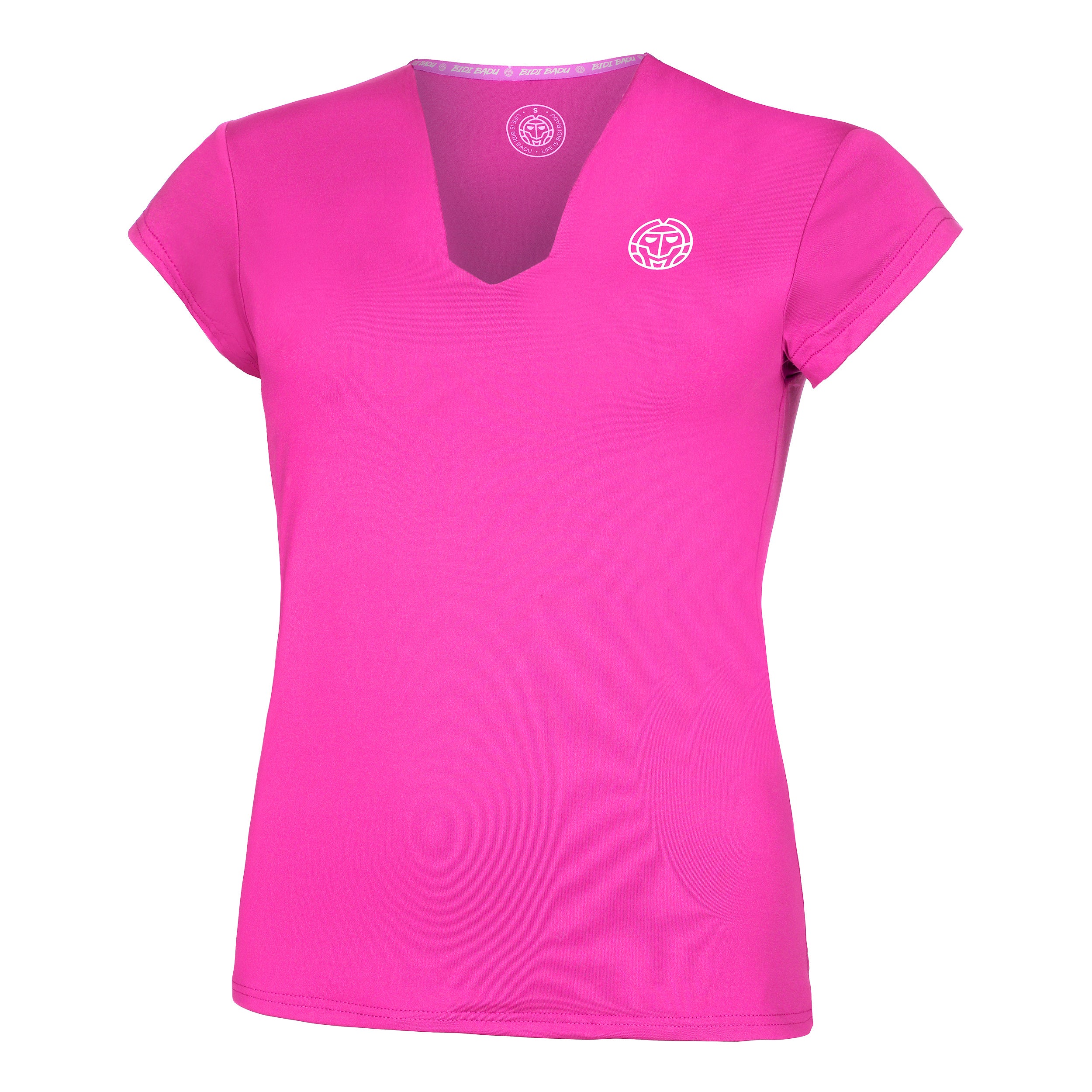 Crew V-Neck T-Shirt Damen-Pink - Image 5
