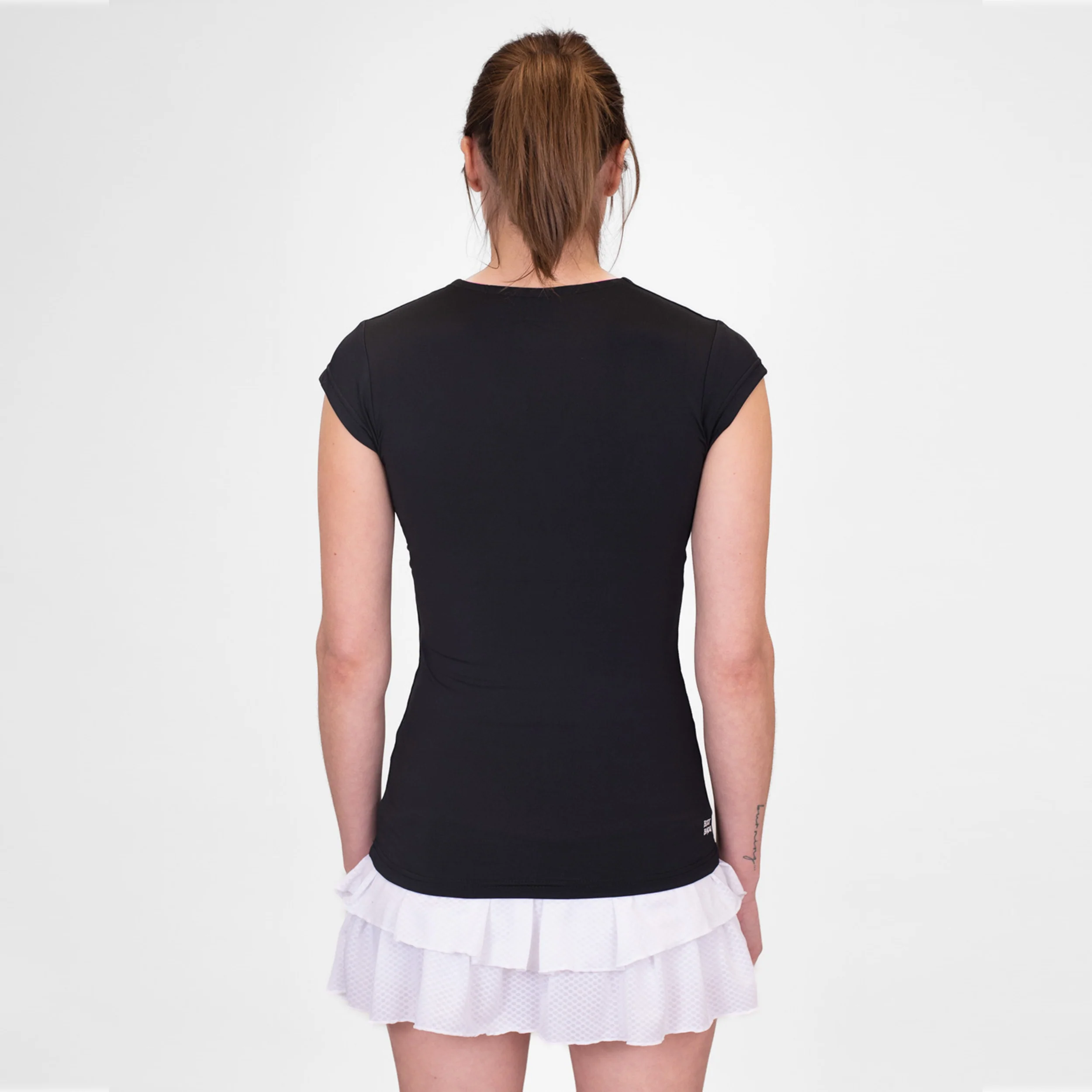 Crew V-Neck T-Shirt Damen-Schwarz - Image 6
