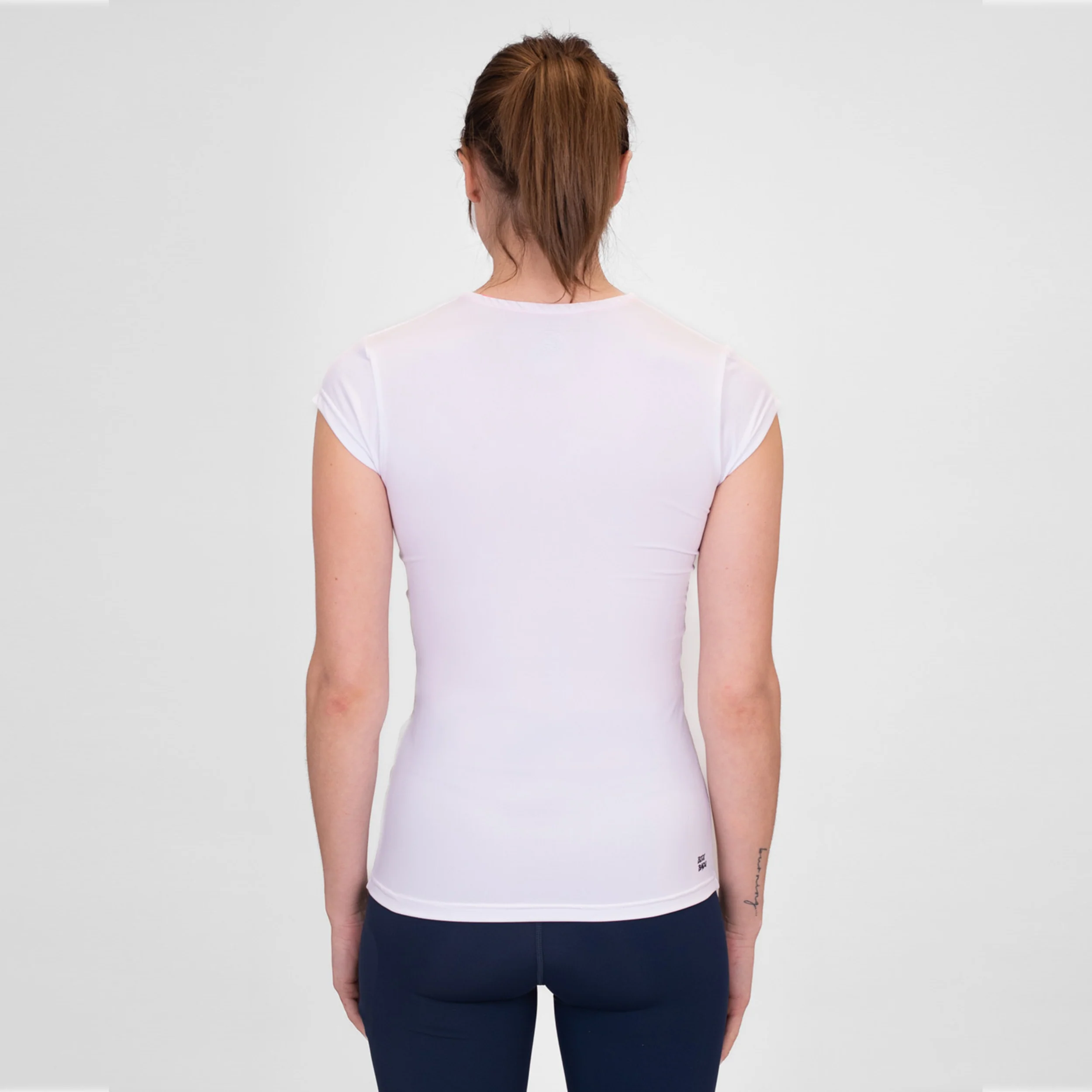 Crew V-Neck T-Shirt Damen-Weiß - Image 6