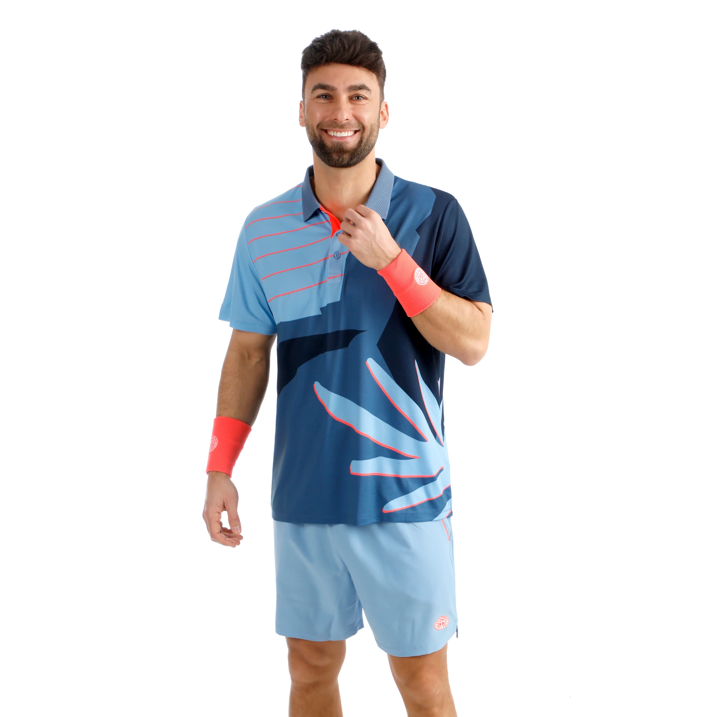 Hey Laguna Polo Herren-blau, koralle - Image 6