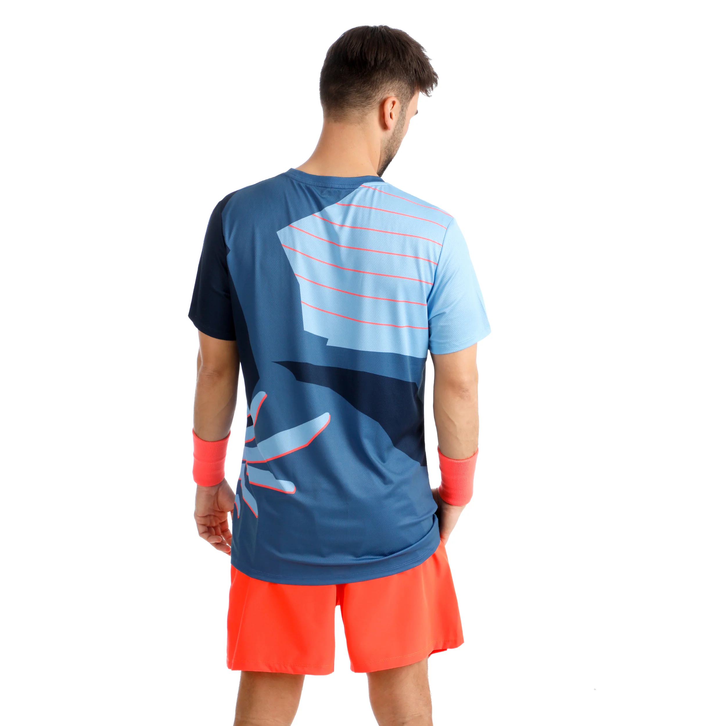Hey Laguna T-Shirt Herren-blau, koralle - Image 7