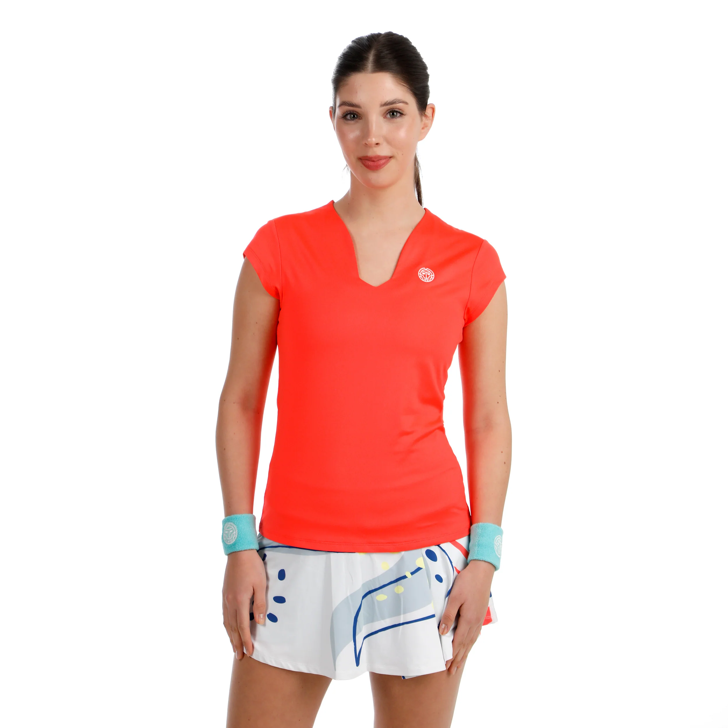 Hey Laguna V-Neck T-Shirt Damen-koralle - Image 5
