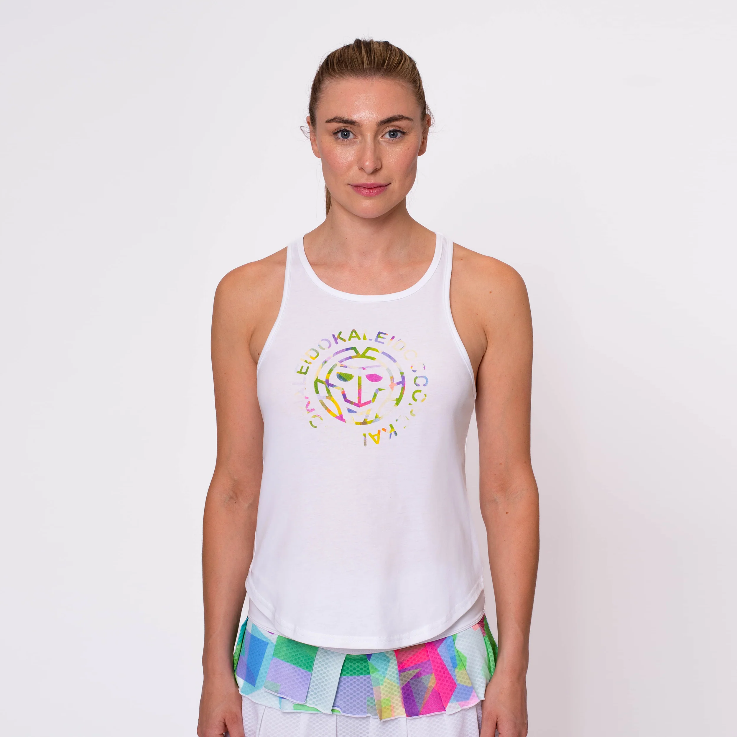 Kaleido Chill Tank-Top Damen-Weiß - Image 3