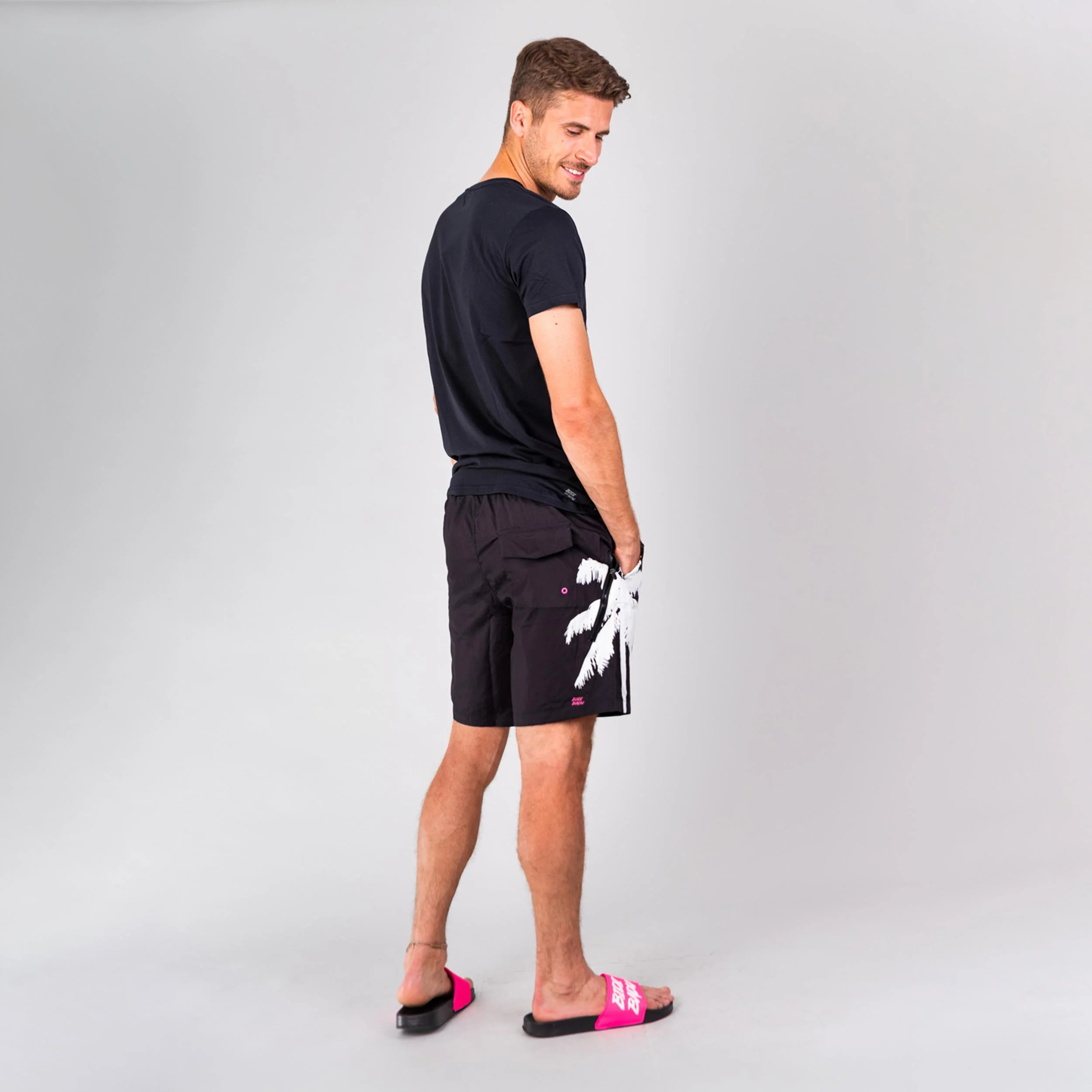 Kayra Tech Swim Shorts Herren-Schwarz - Image 3