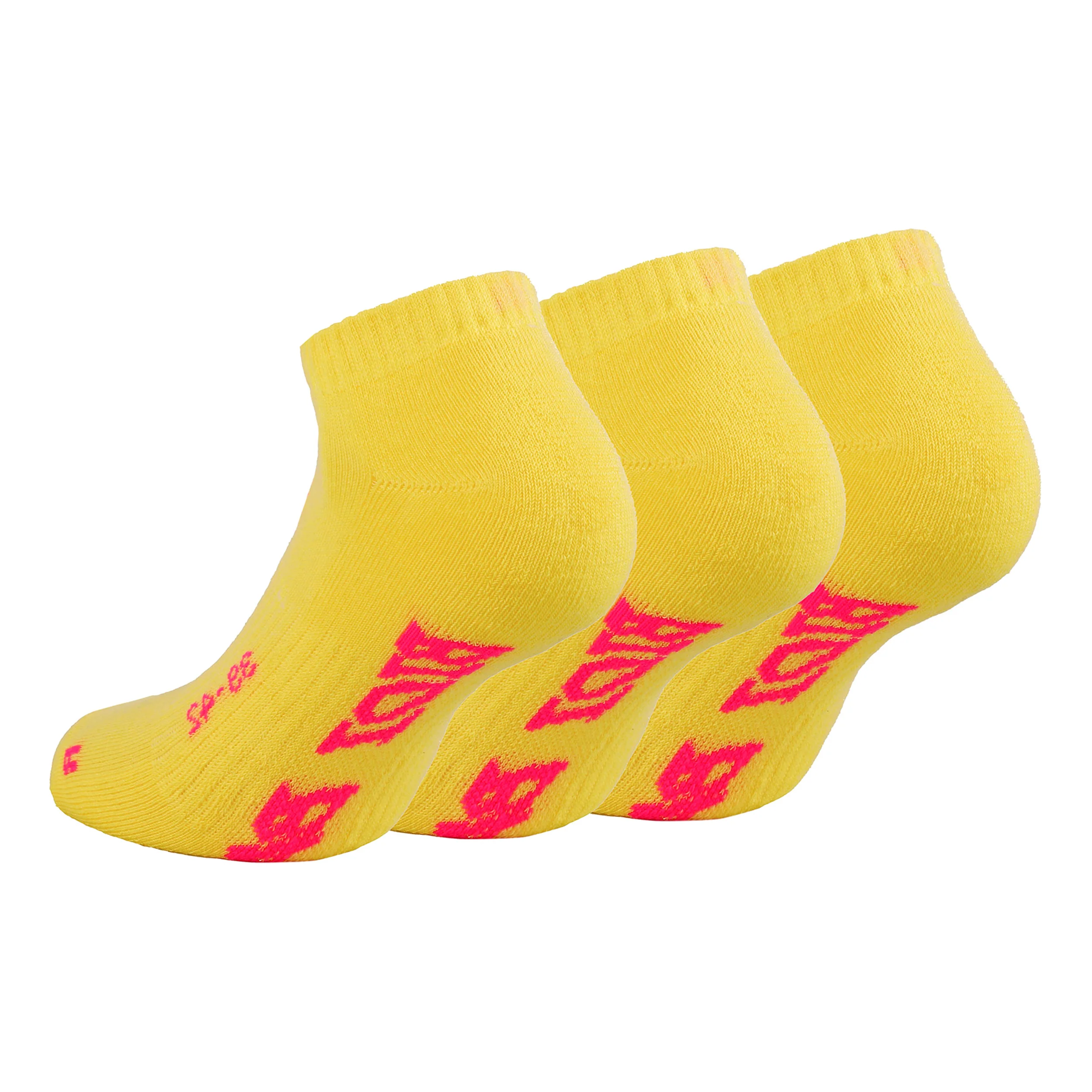 Leana No Show Tech Sportsocken 3er Pack Damen-Gelb,Pink - Image 2