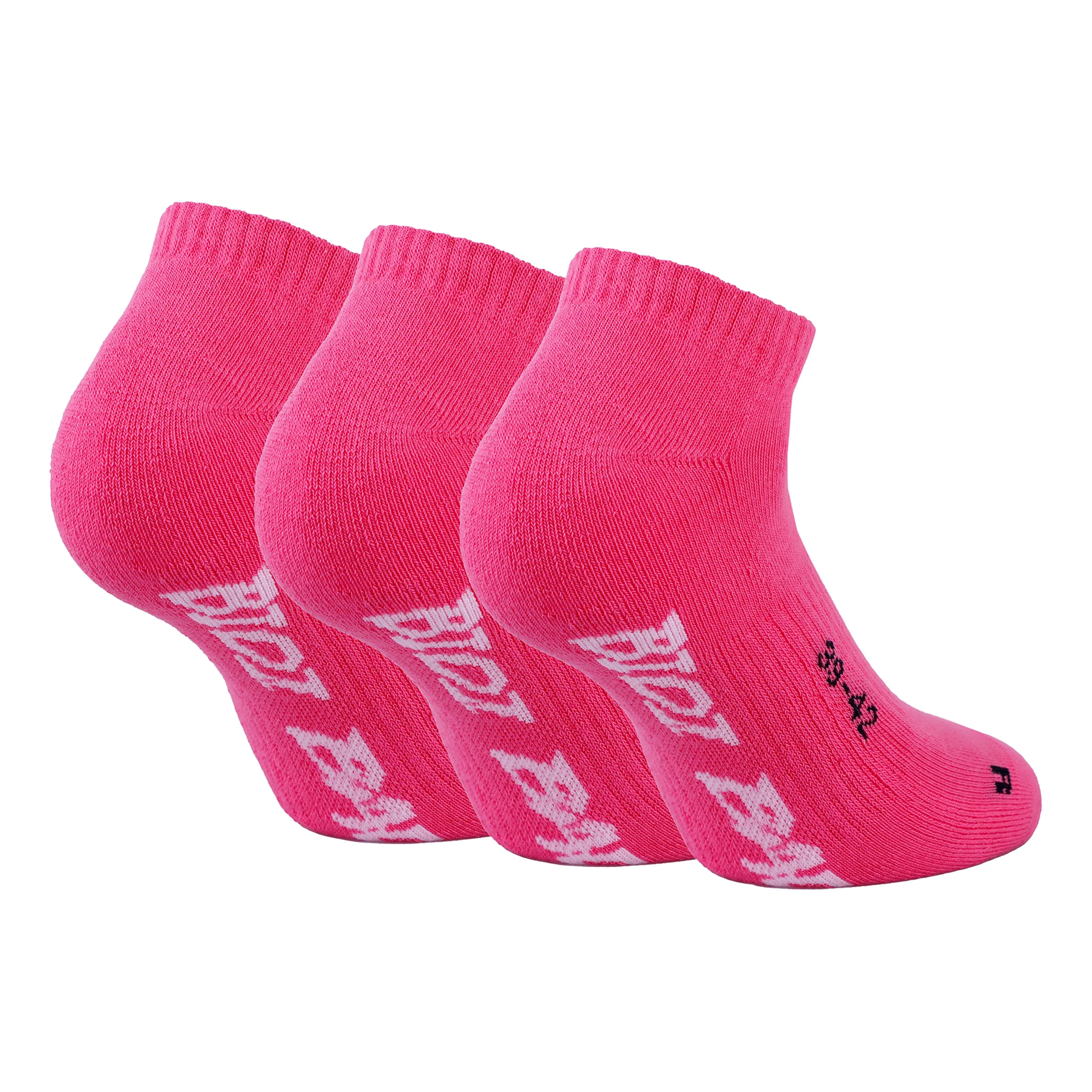Leana No Show Tech Sportsocken 3er Pack Damen-Pink,Weiß - Image 2