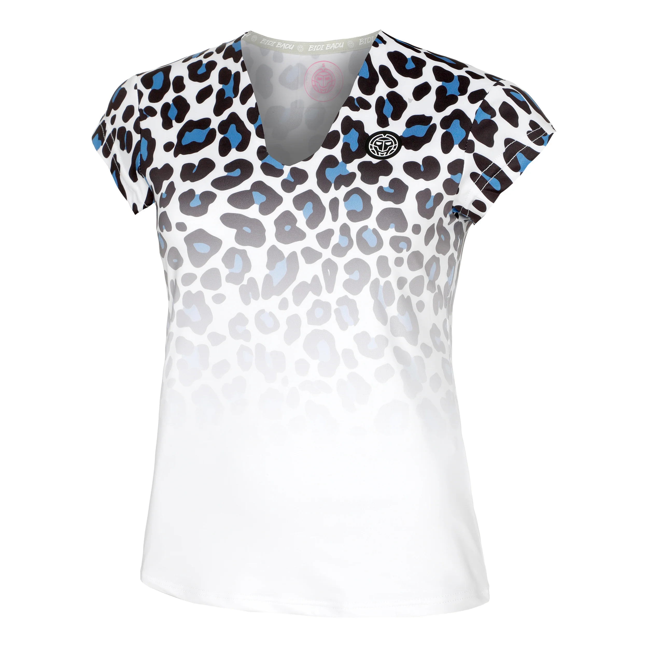 Leoparty Styles V-Neck T-Shirt Damen-Weiß,Schwarz