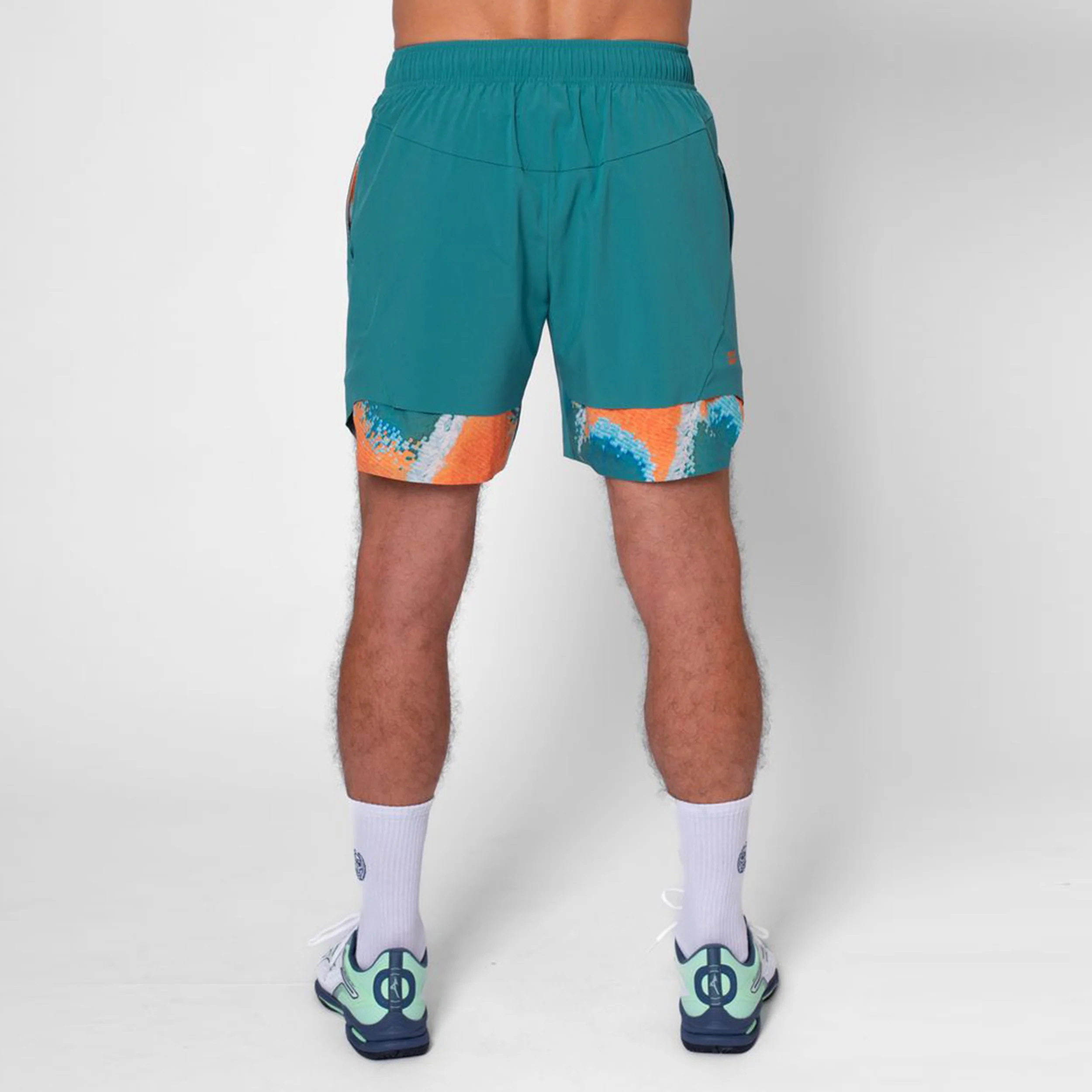 Melbourne 2025 7inch Shorts Herren-Petrol,Orange - Image 4