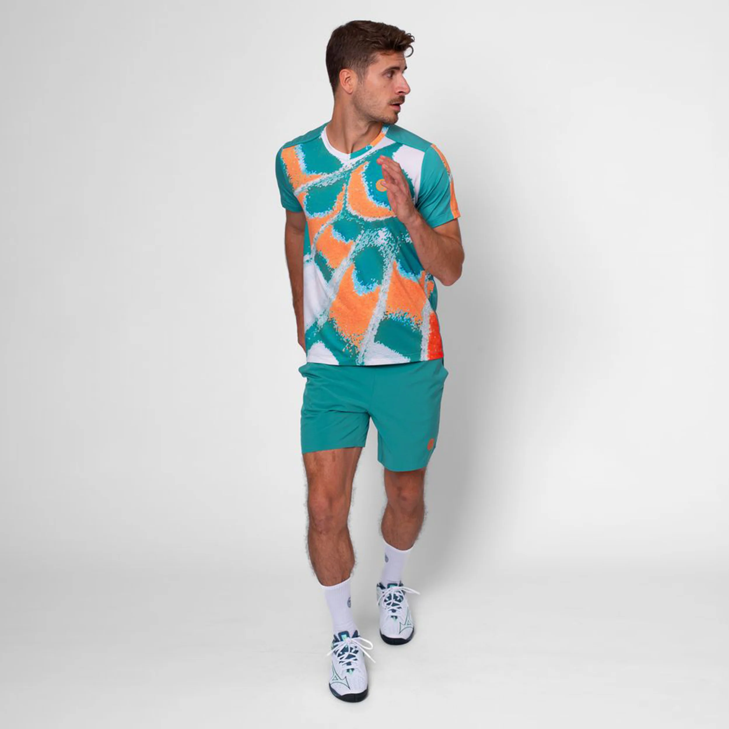 Melbourne 2025 7inch Shorts Herren-Petrol,Orange - Image 9