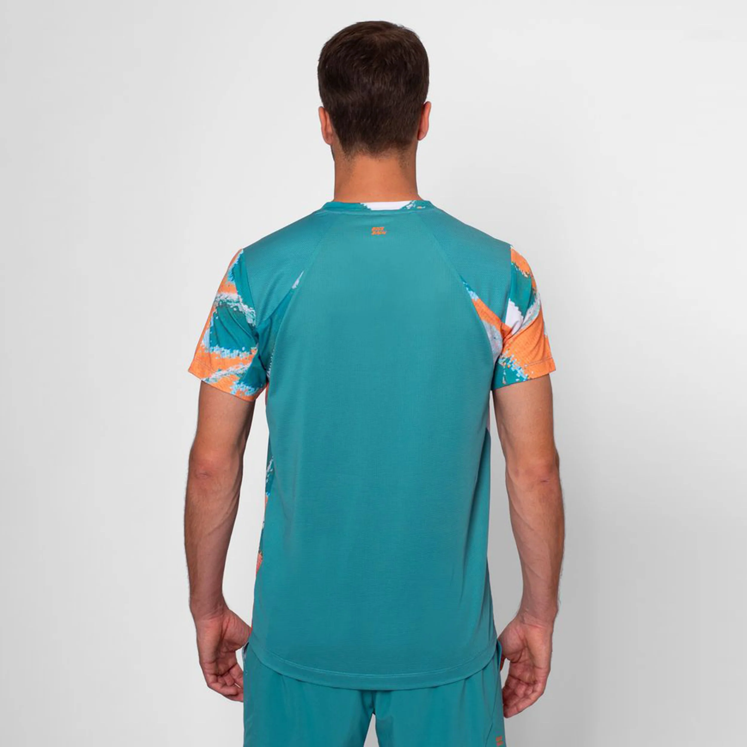 Melbourne 2025 V-Neck T-Shirt Herren-Petrol,Orange - Image 4