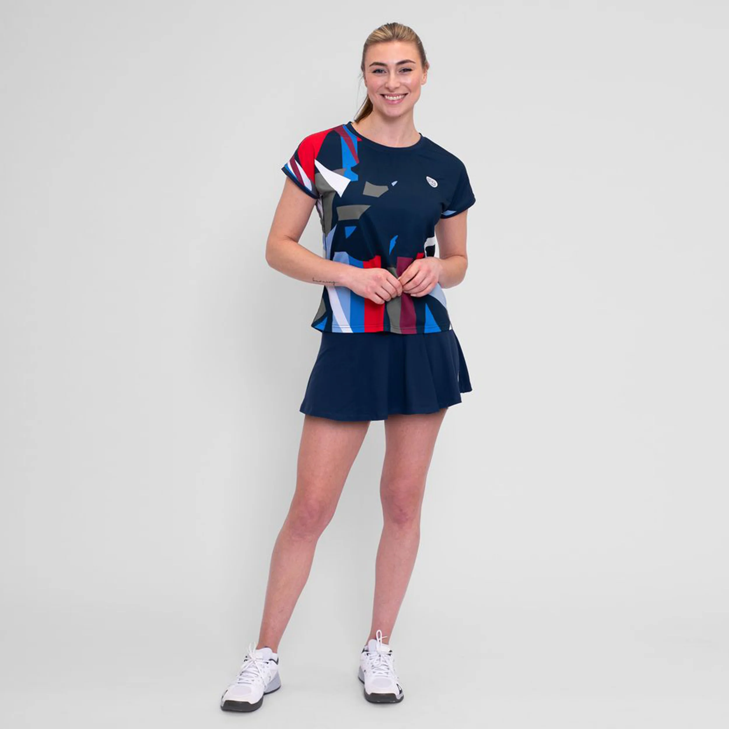New York 2024 Printed Wavy Rock Damen-Dunkelblau - Image 10