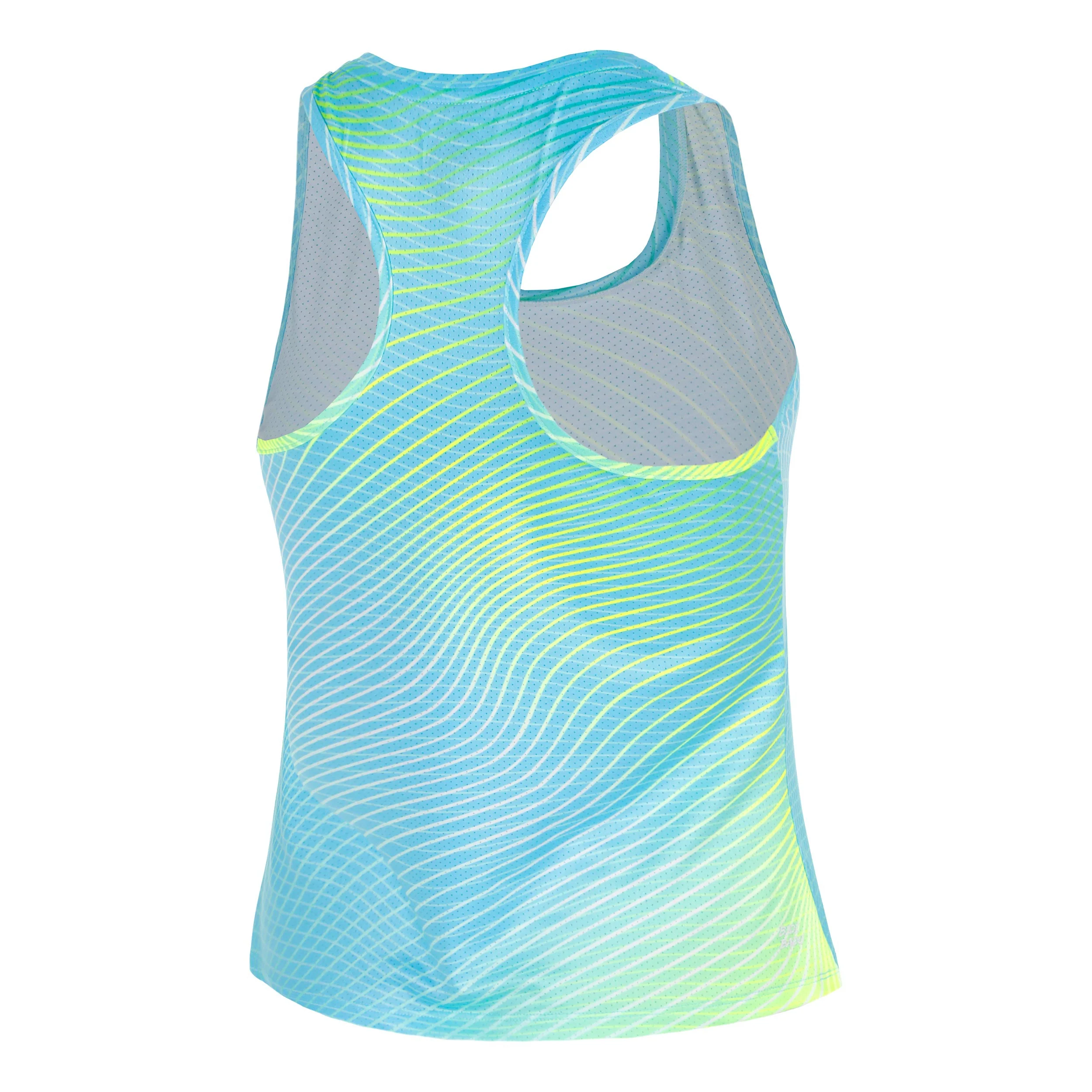 Out of Control Racerback Tank-Top Damen-hellblau, neongelb - Image 2
