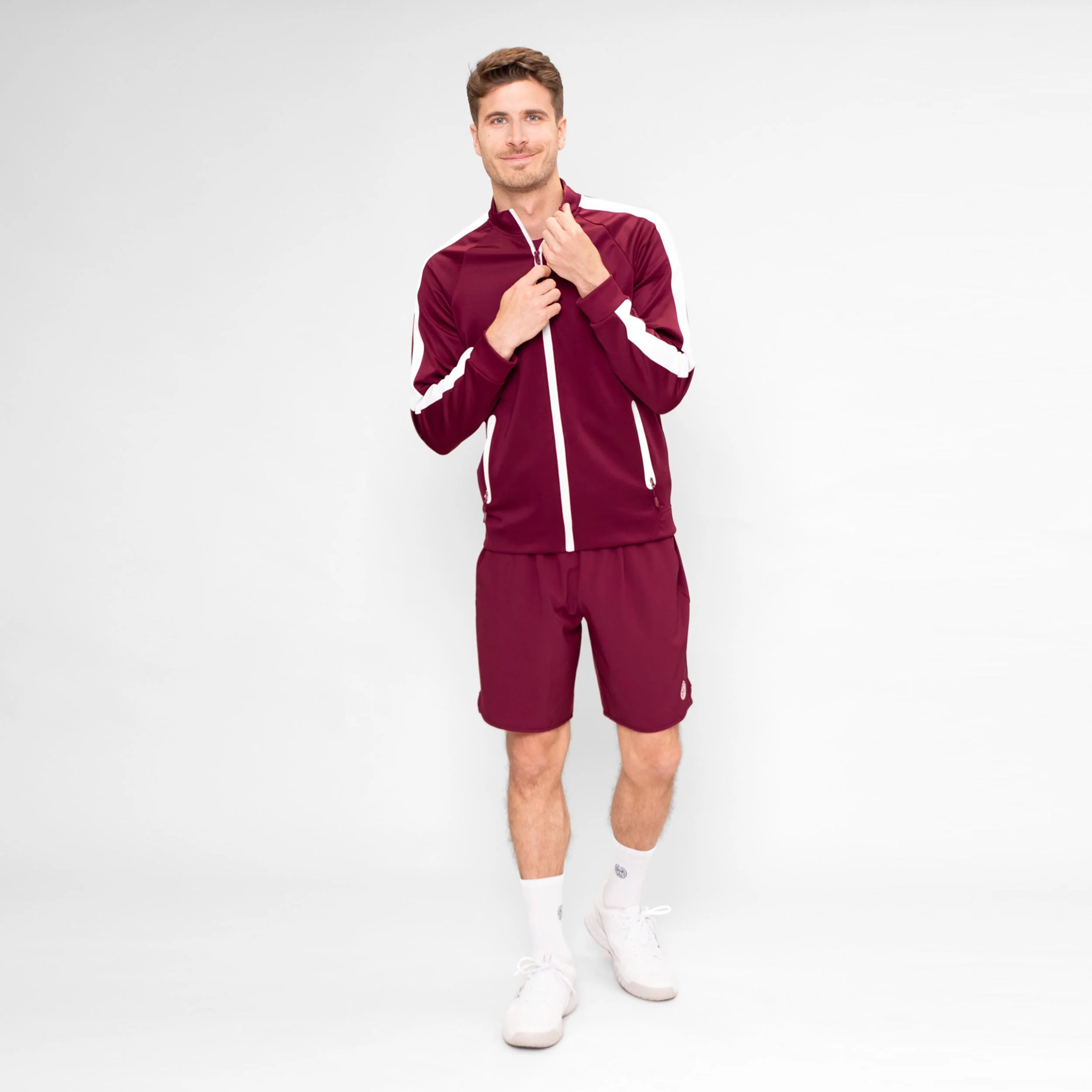 Protected Leafs Trainingsjacke Herren-Weinrot - Image 8