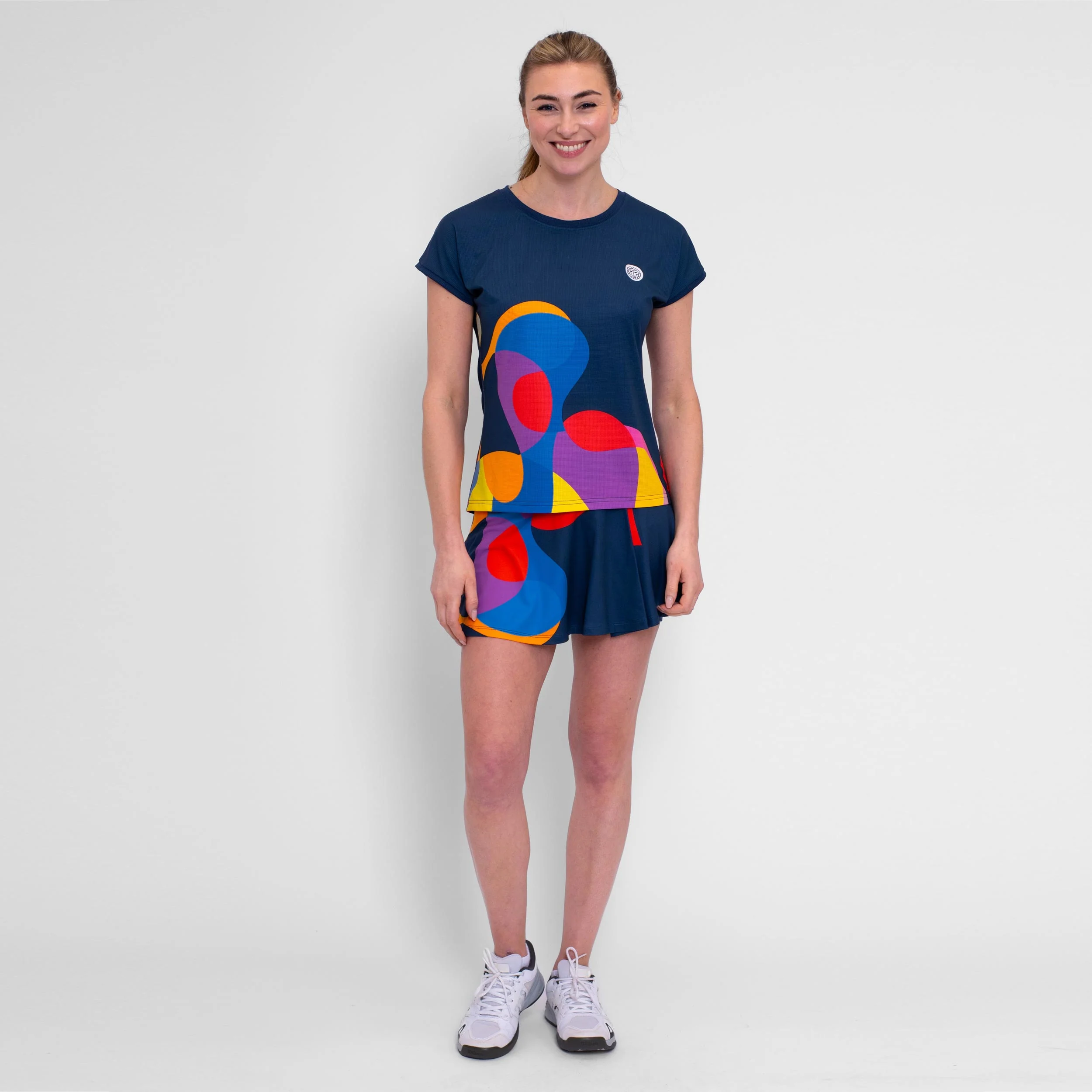 Twiggy Printed Wavy Rock Damen-Dunkelblau,Mehrfarbig - Image 8