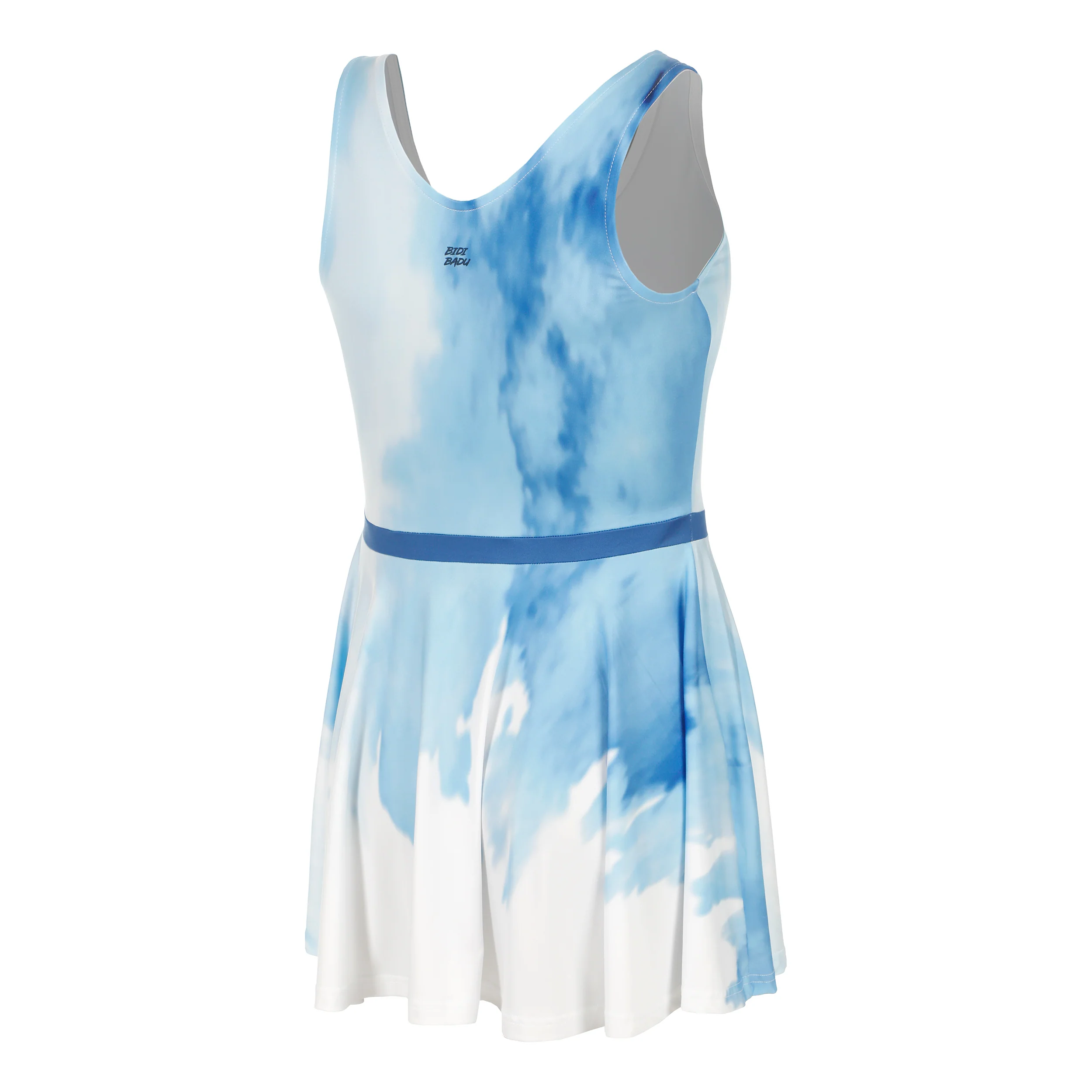 Watercolour Kleid Damen-Weiß,Blau - Image 2