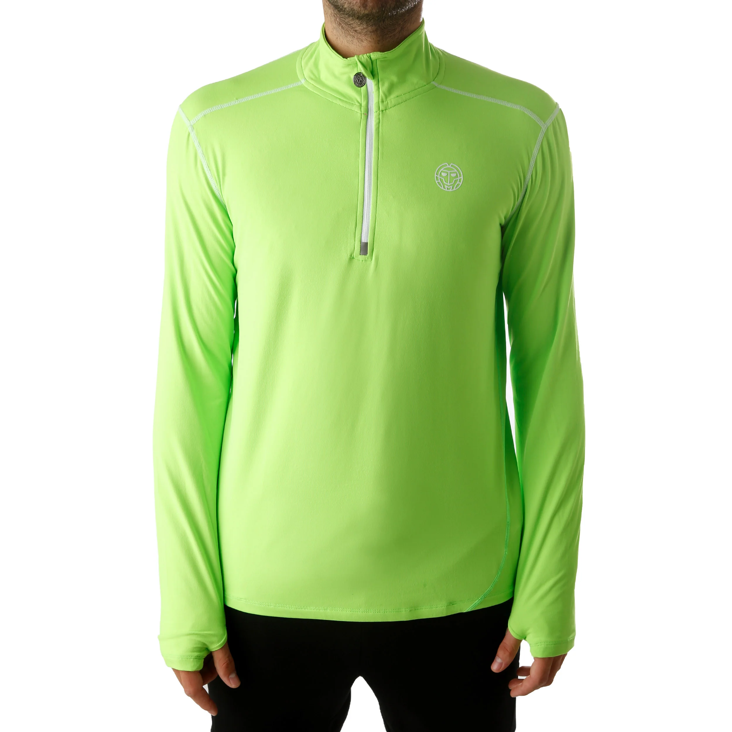 Zac Tech Half Zip Longsleeve Herren-Neongrün,Weiß - Image 3