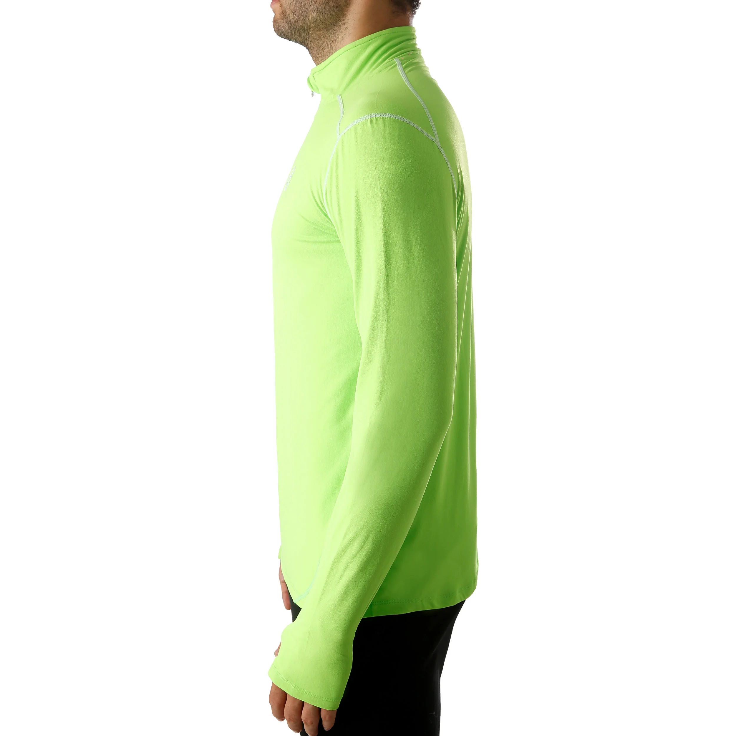 Zac Tech Half Zip Longsleeve Herren-Neongrün,Weiß - Image 4