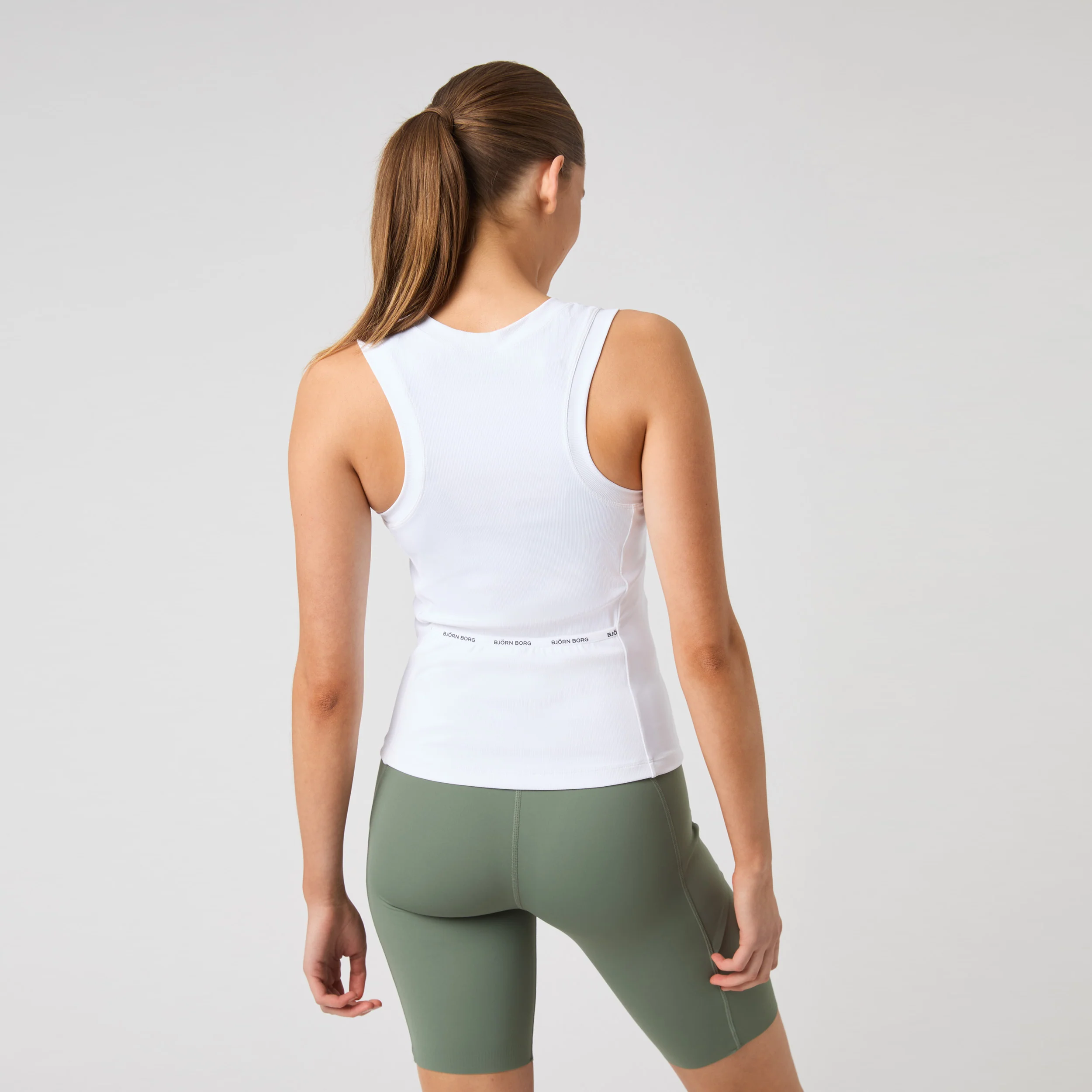 Ace Pocket Ribbed Tank-Top Damen - weiß - Image 6