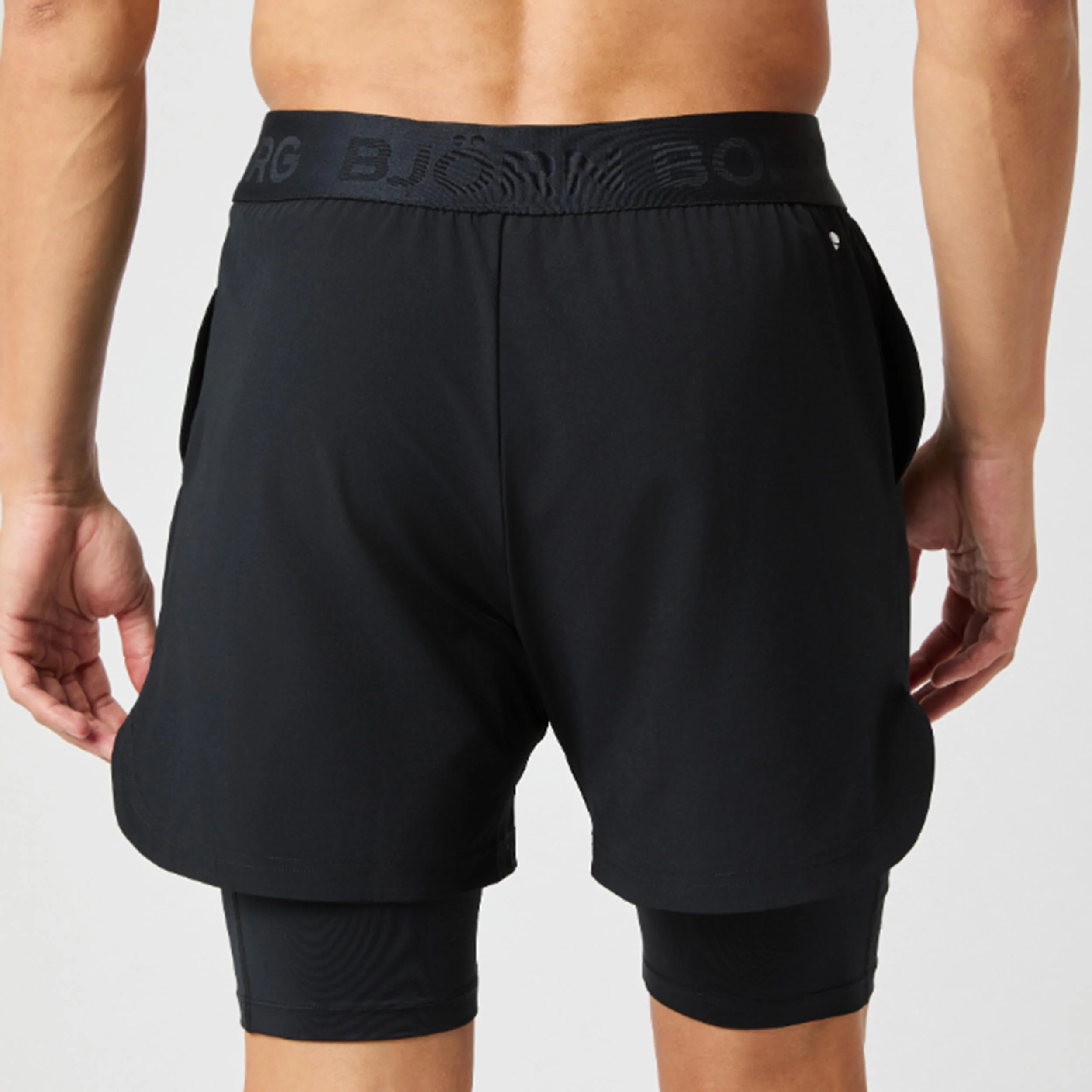 Borg 2 In 1 Shorts Herren - schwarz - Image 2
