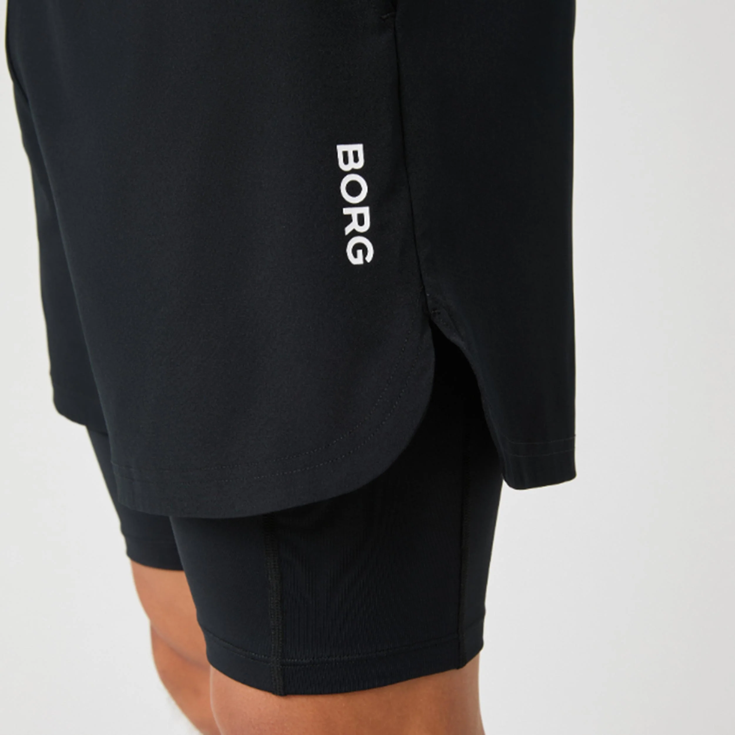 Borg 2 In 1 Shorts Herren - schwarz - Image 3
