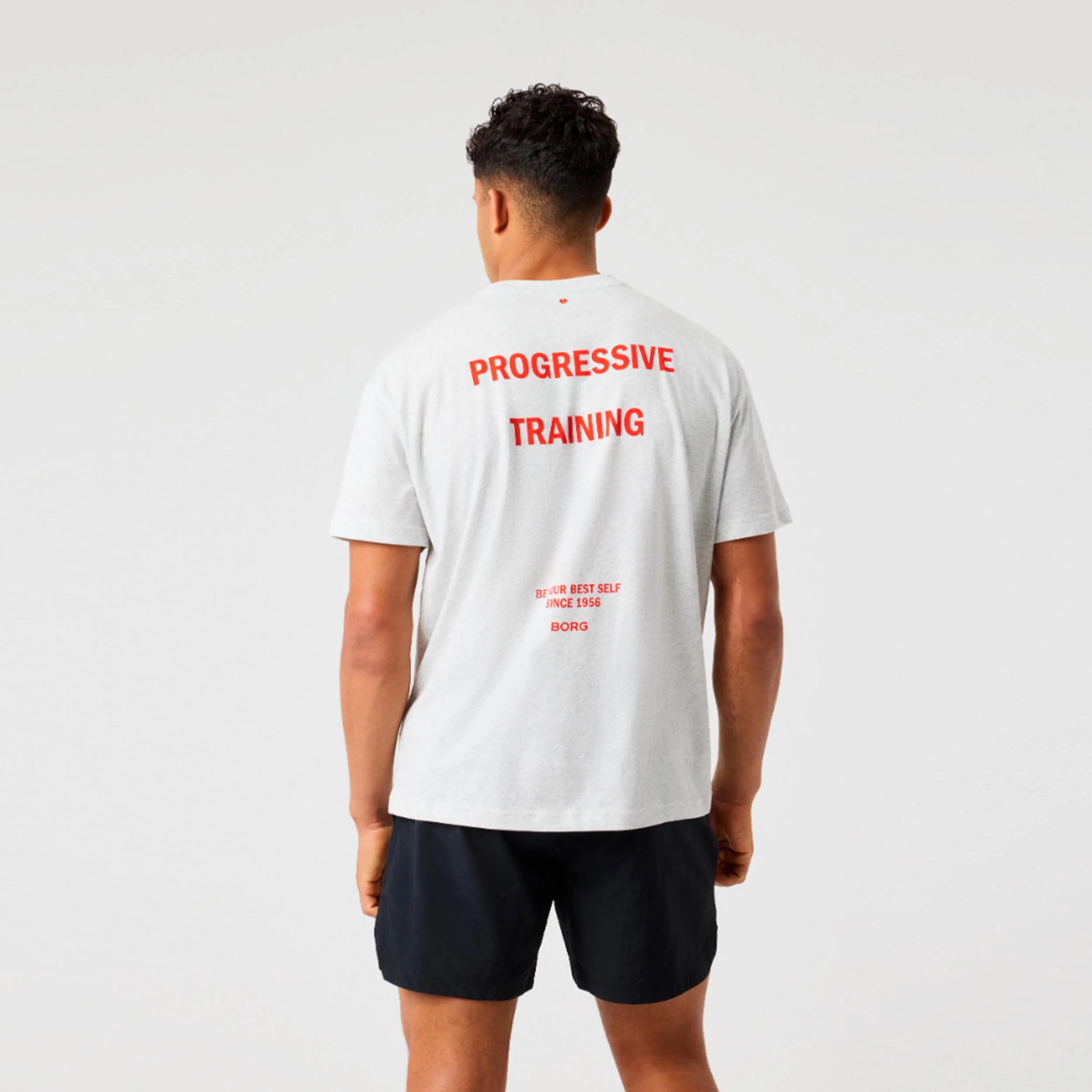 Borg Gym Oversized T-Shirt Herren - hellgrau - Image 2