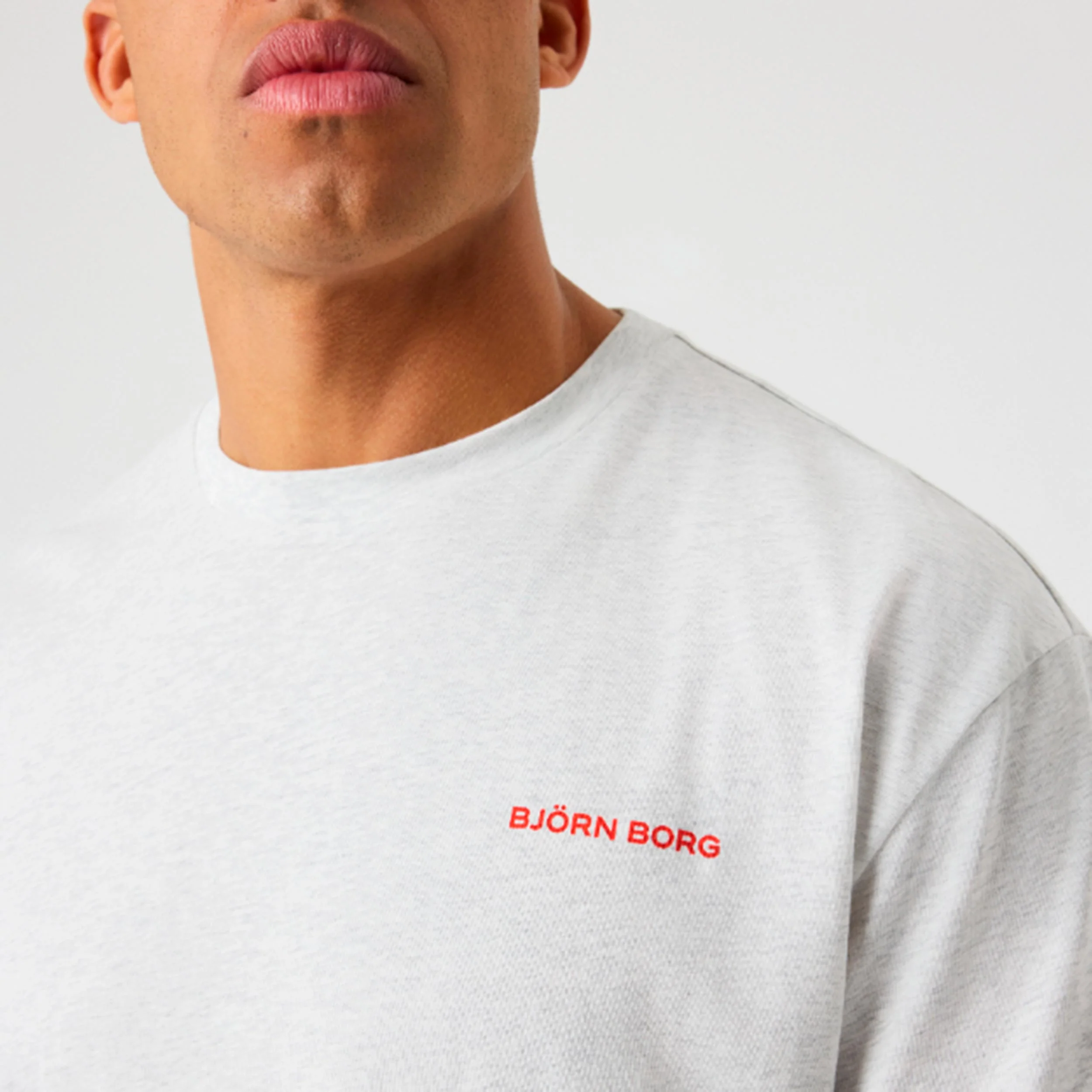 Borg Gym Oversized T-Shirt Herren - hellgrau - Image 3
