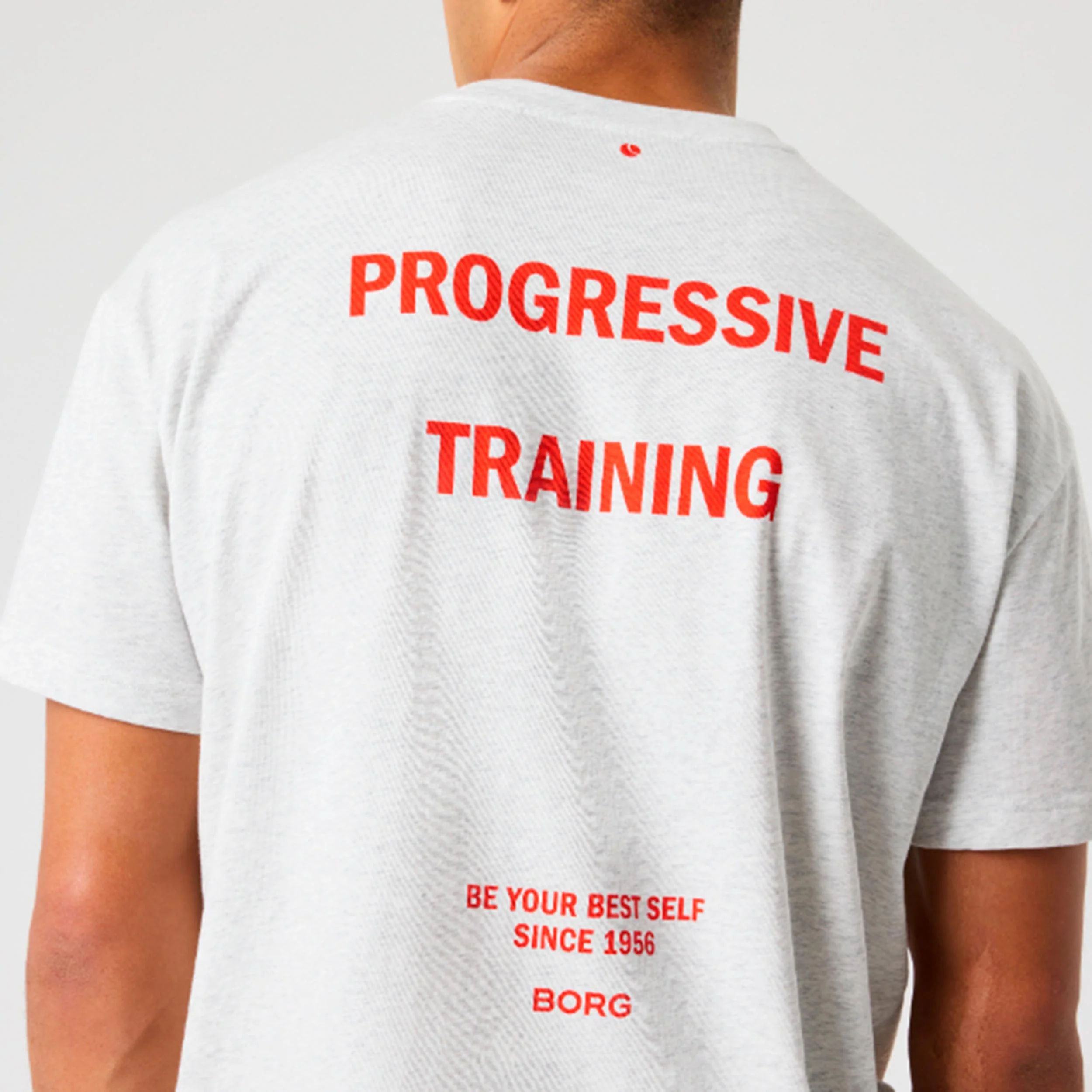 Borg Gym Oversized T-Shirt Herren - hellgrau - Image 4