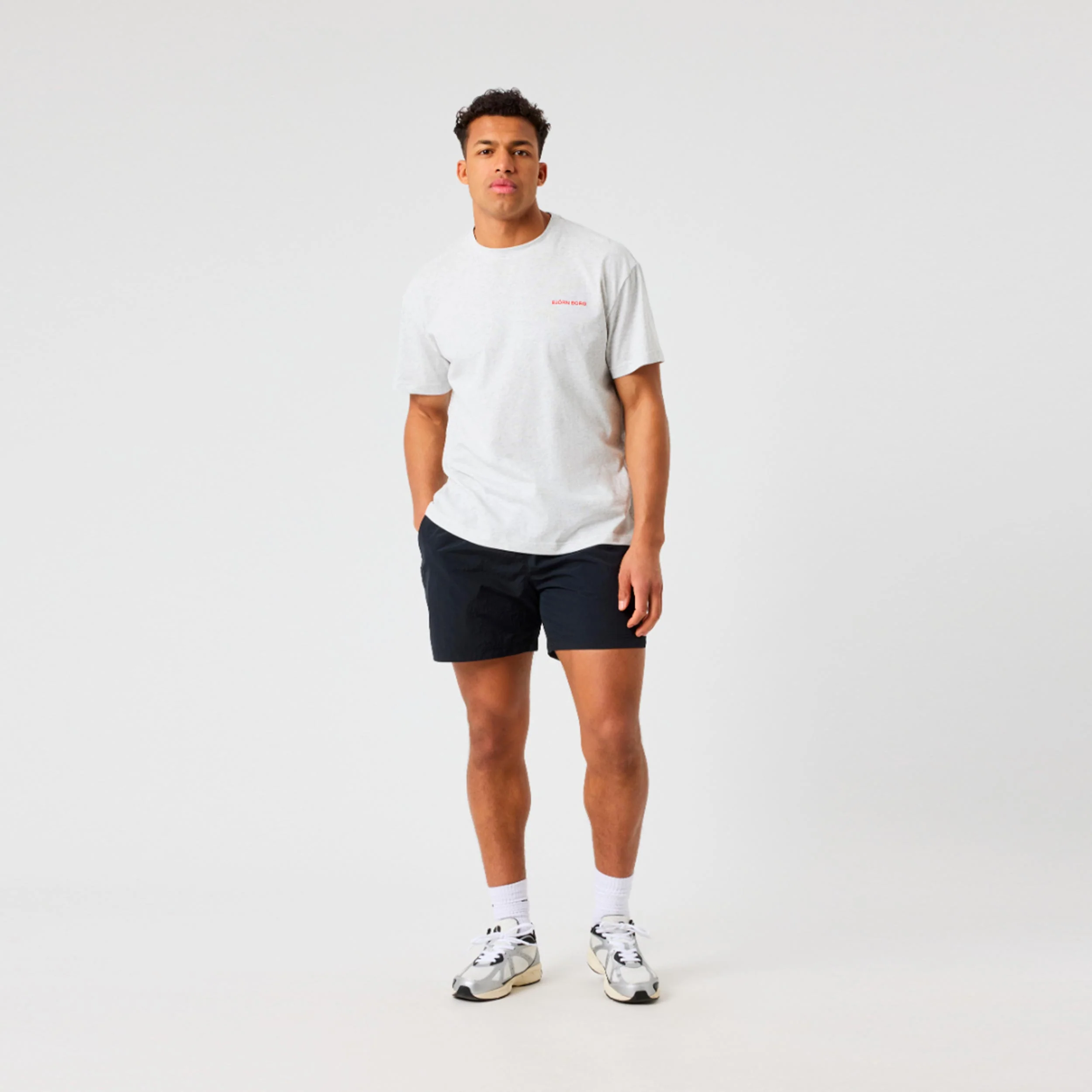 Borg Gym Oversized T-Shirt Herren - hellgrau - Image 5