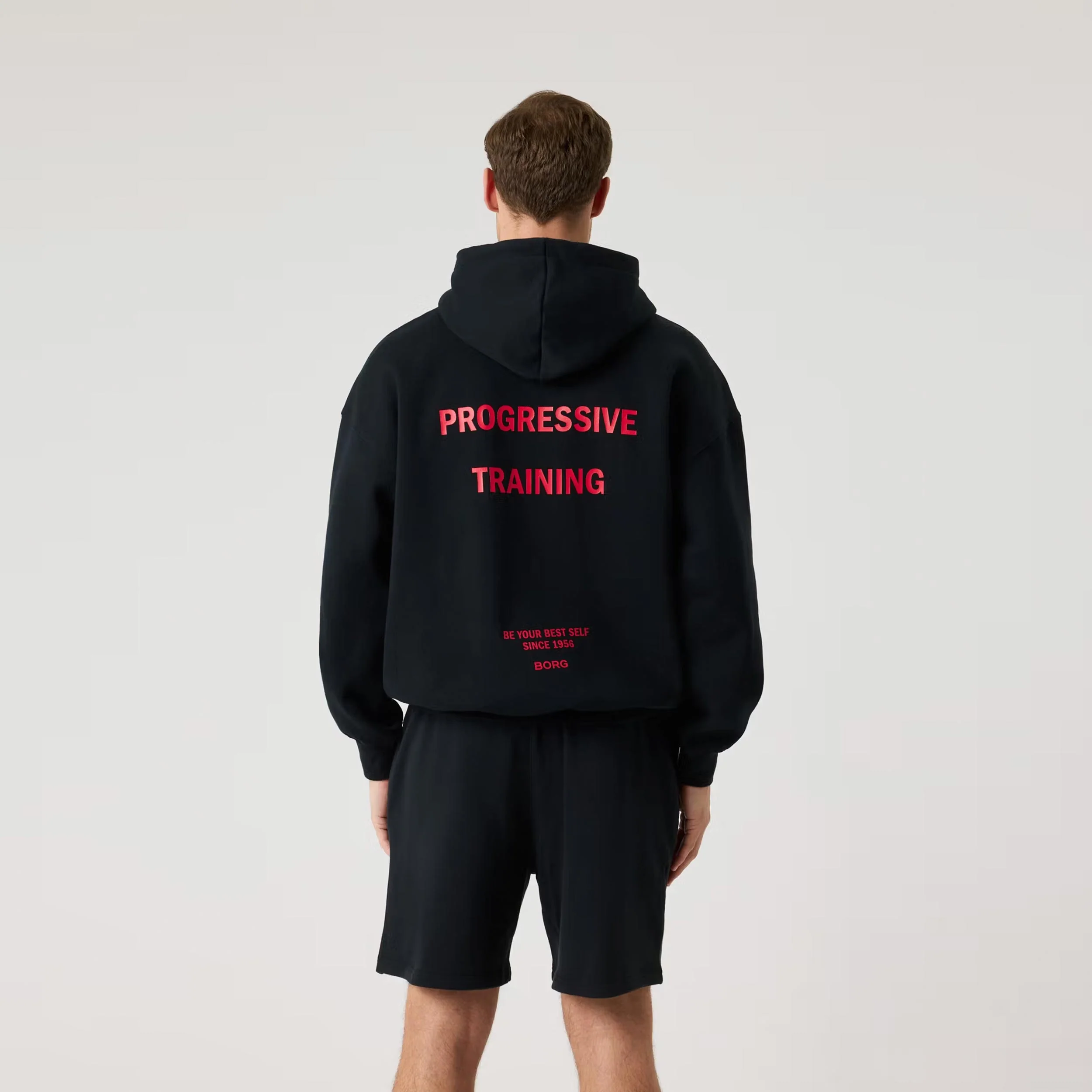 Borg Oversized Hoody Herren - schwarz - Image 2