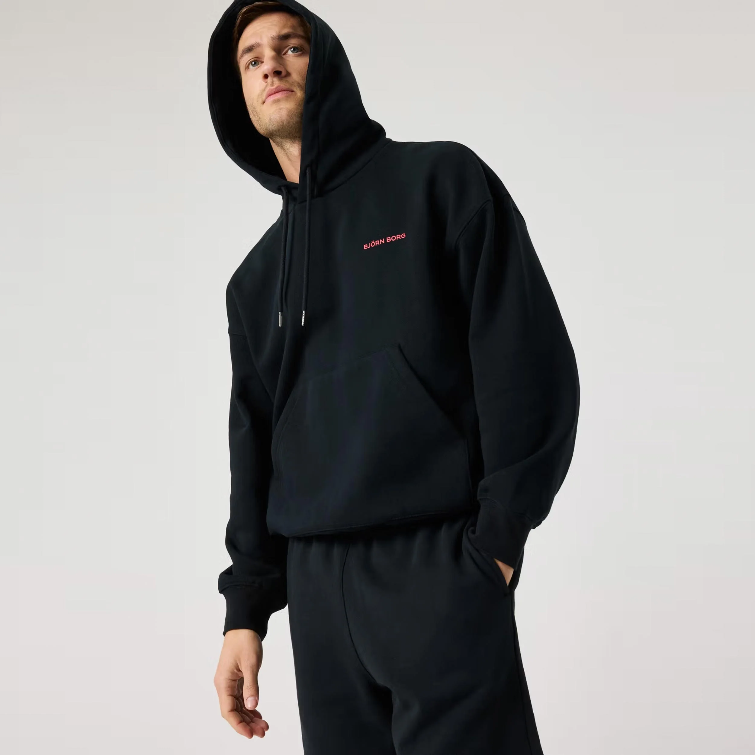 Borg Oversized Hoody Herren - schwarz - Image 5