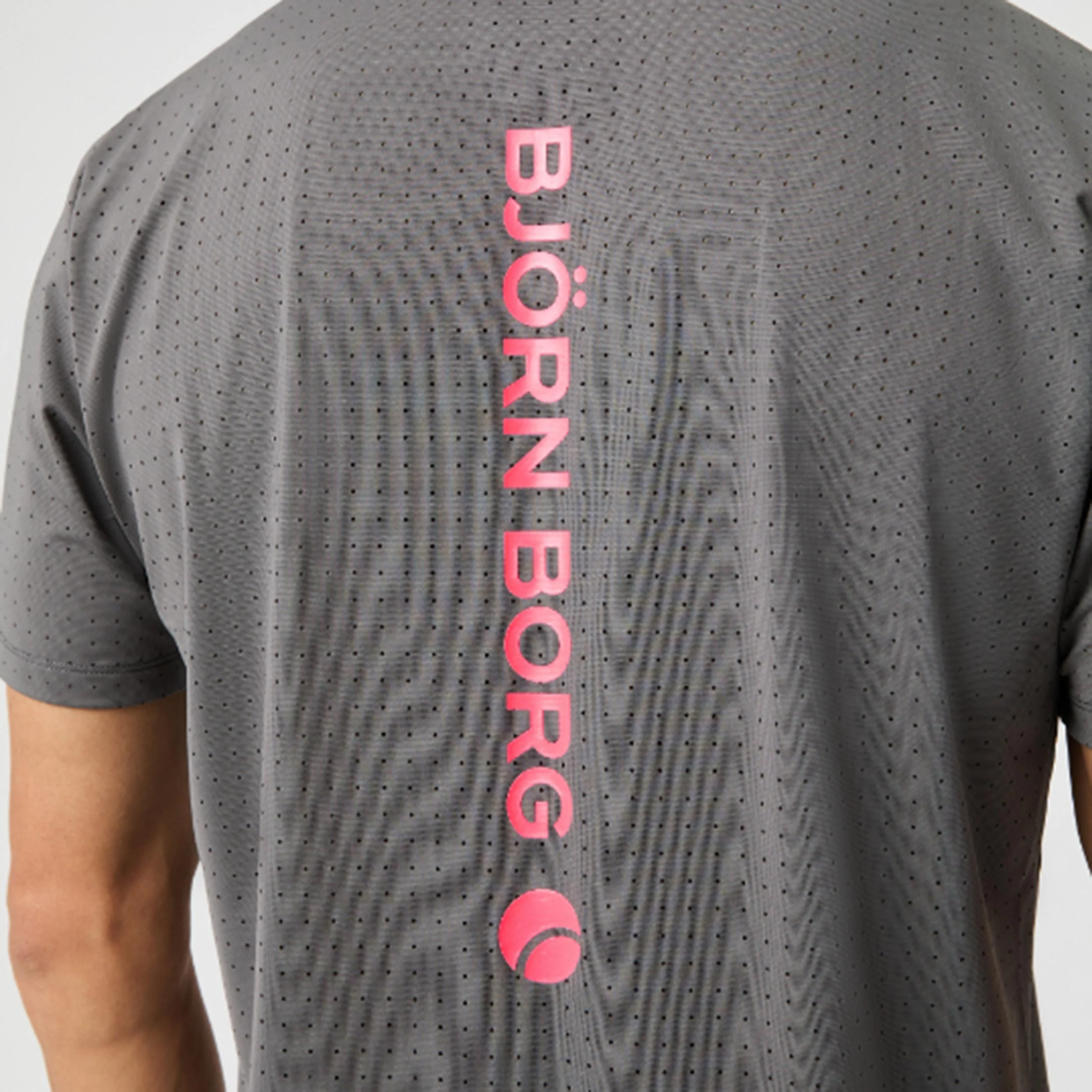 Borg Performance Perforated T-Shirt Herren-Grau - Image 4
