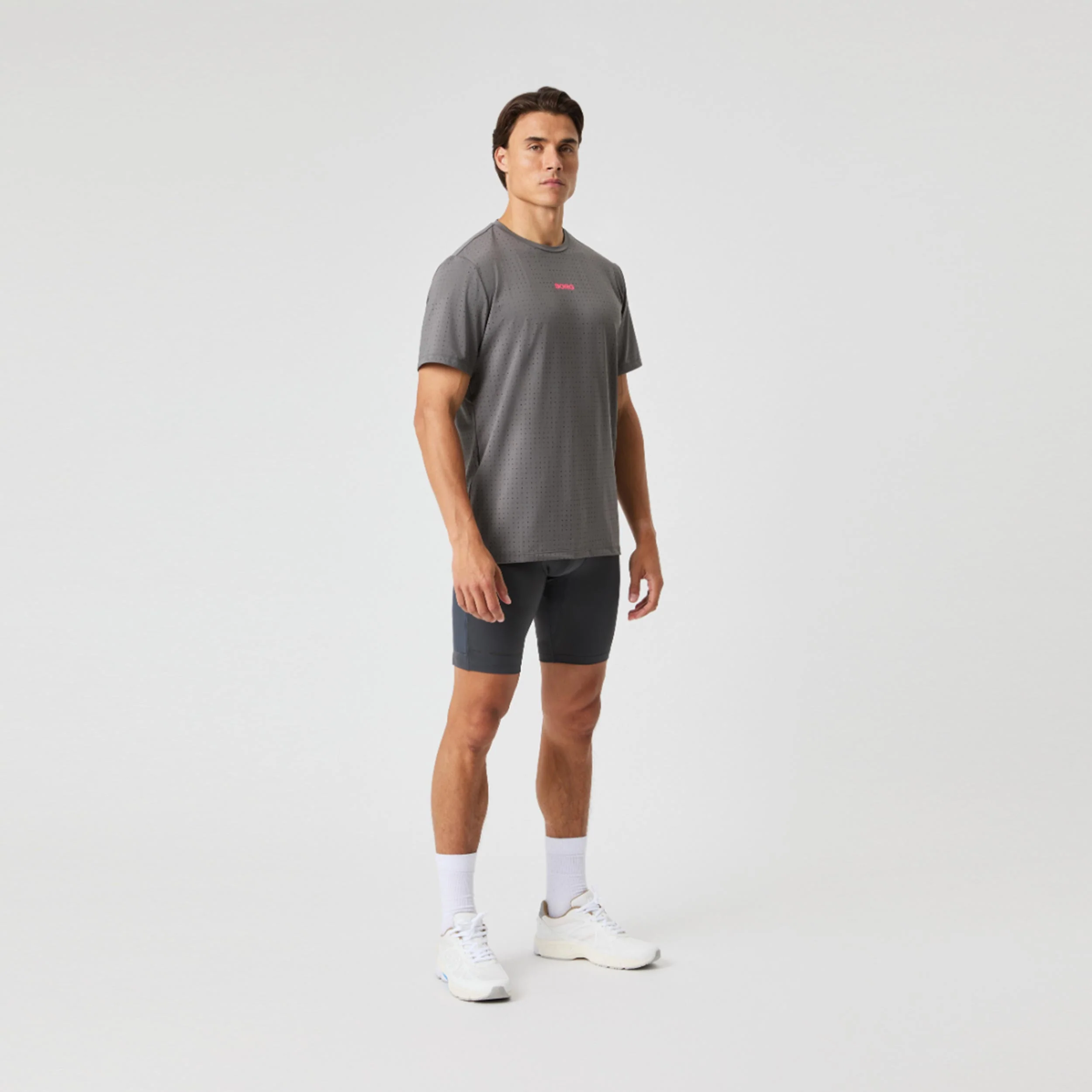 Borg Performance Perforated T-Shirt Herren-Grau - Image 5